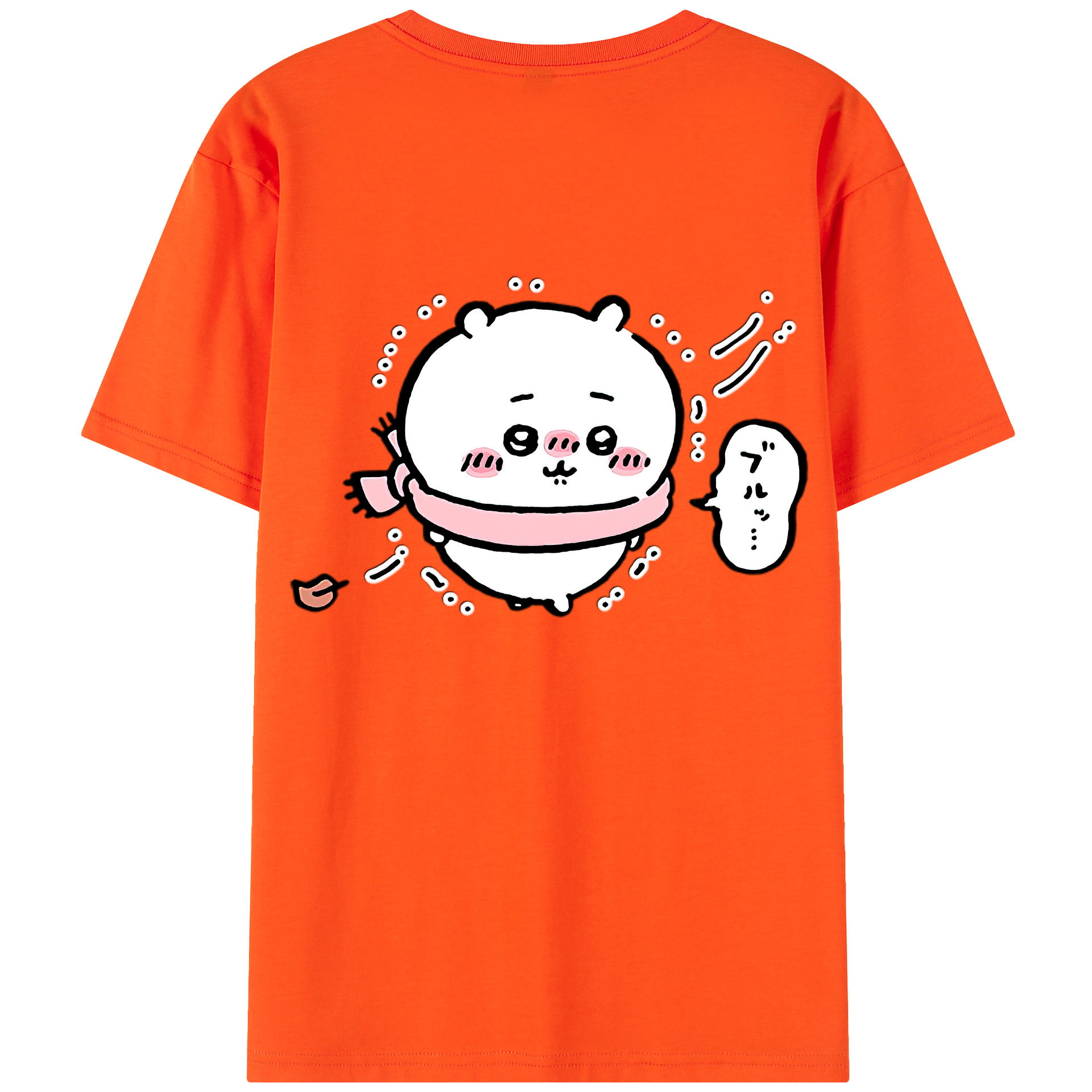 （画像用） ちいかわ ちいかわ Chii-kawa chiikawa 綿100％半袖Tシャツ（背面プリント）