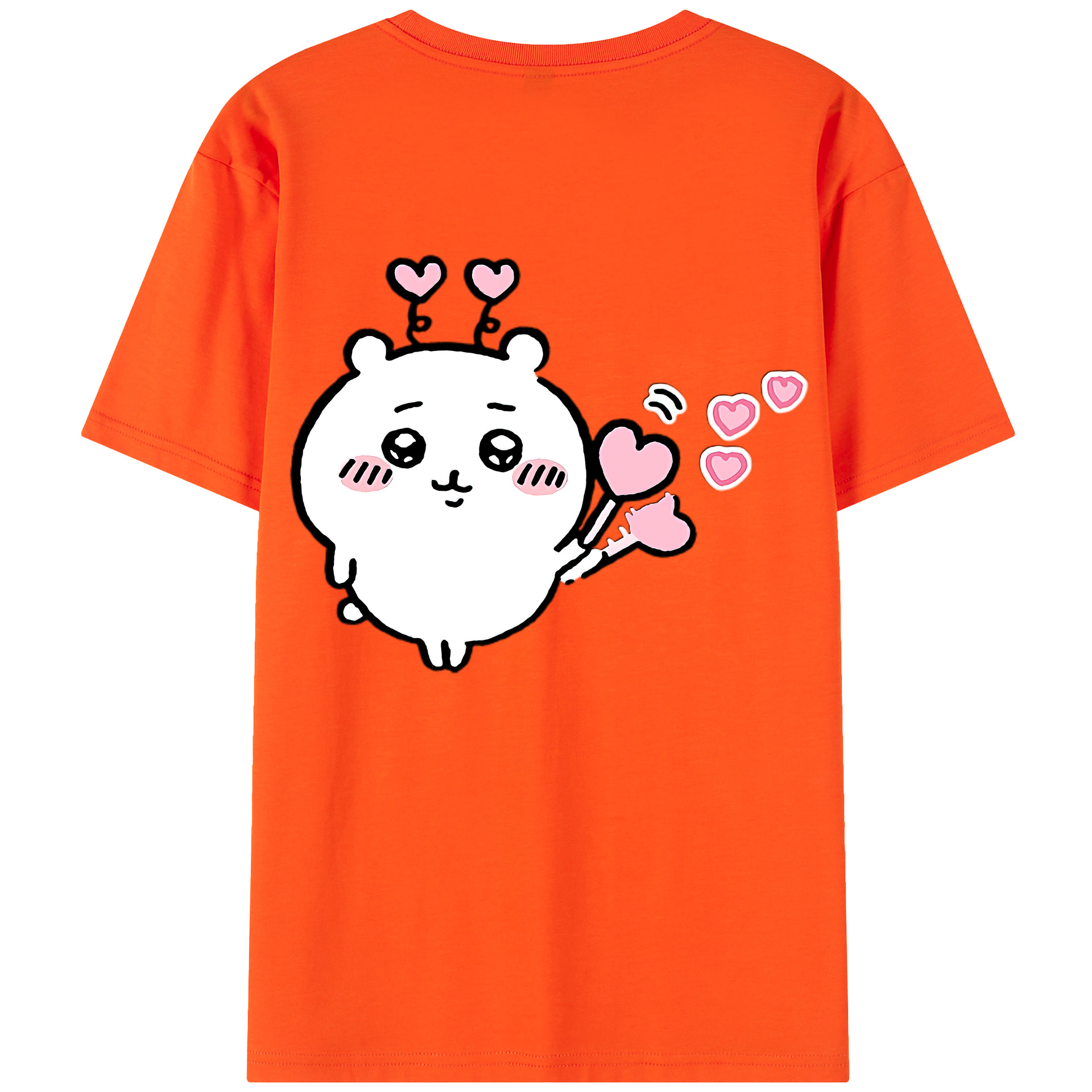 （画像用） ちいかわ ちいかわ Chii-kawa chiikawa 綿100％半袖Tシャツ（背面プリント）