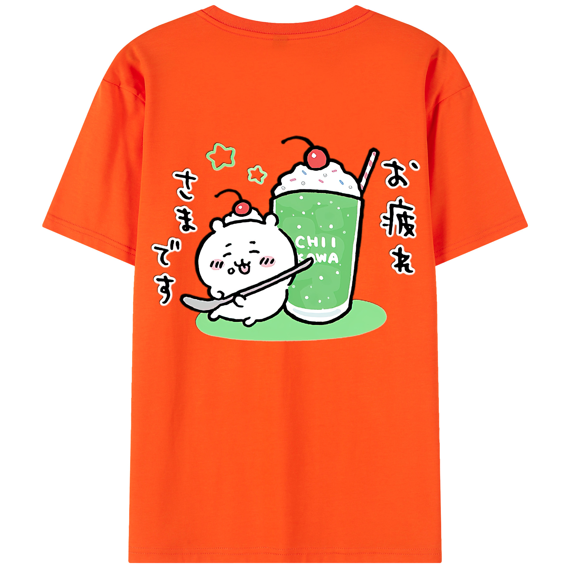 （画像用） ちいかわ ちいかわ Chii-kawa chiikawa 綿100％半袖Tシャツ（背面プリント）