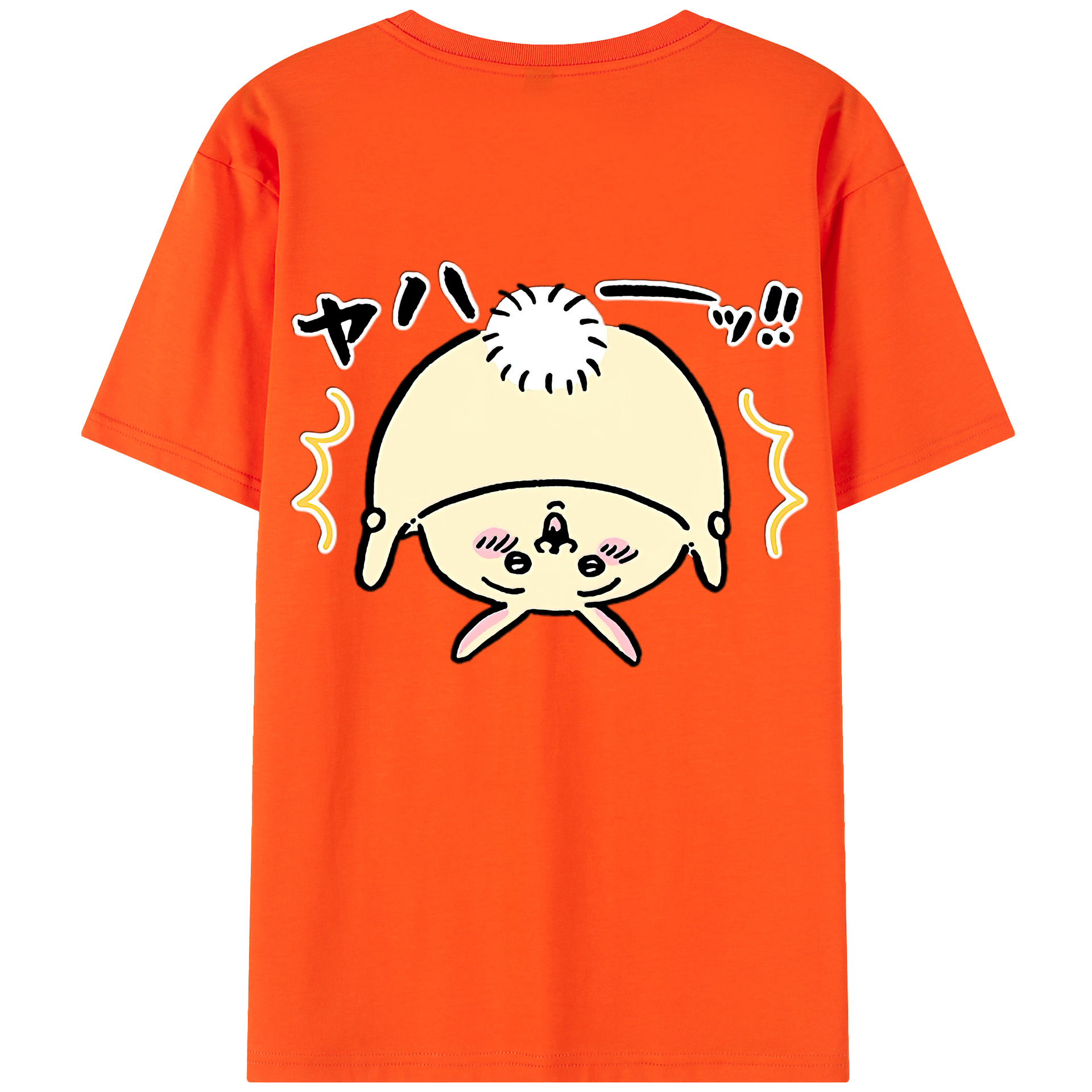 （画像用） ちいかわ うさぎ Chii-kawa usagi 綿100％半袖Tシャツ（背面プリント）