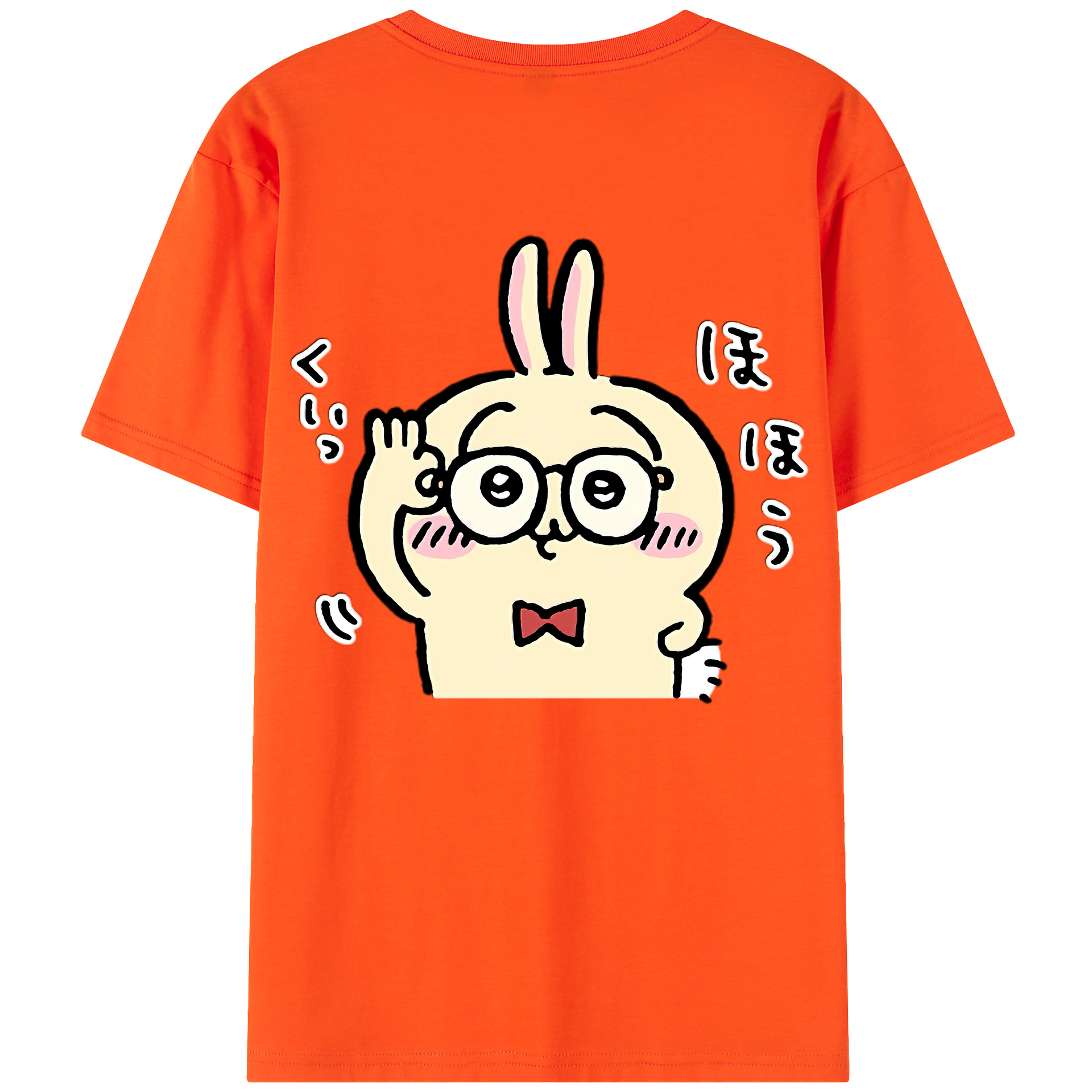 （画像用） ちいかわ うさぎ Chii-kawa usagi 綿100％半袖Tシャツ（背面プリント）