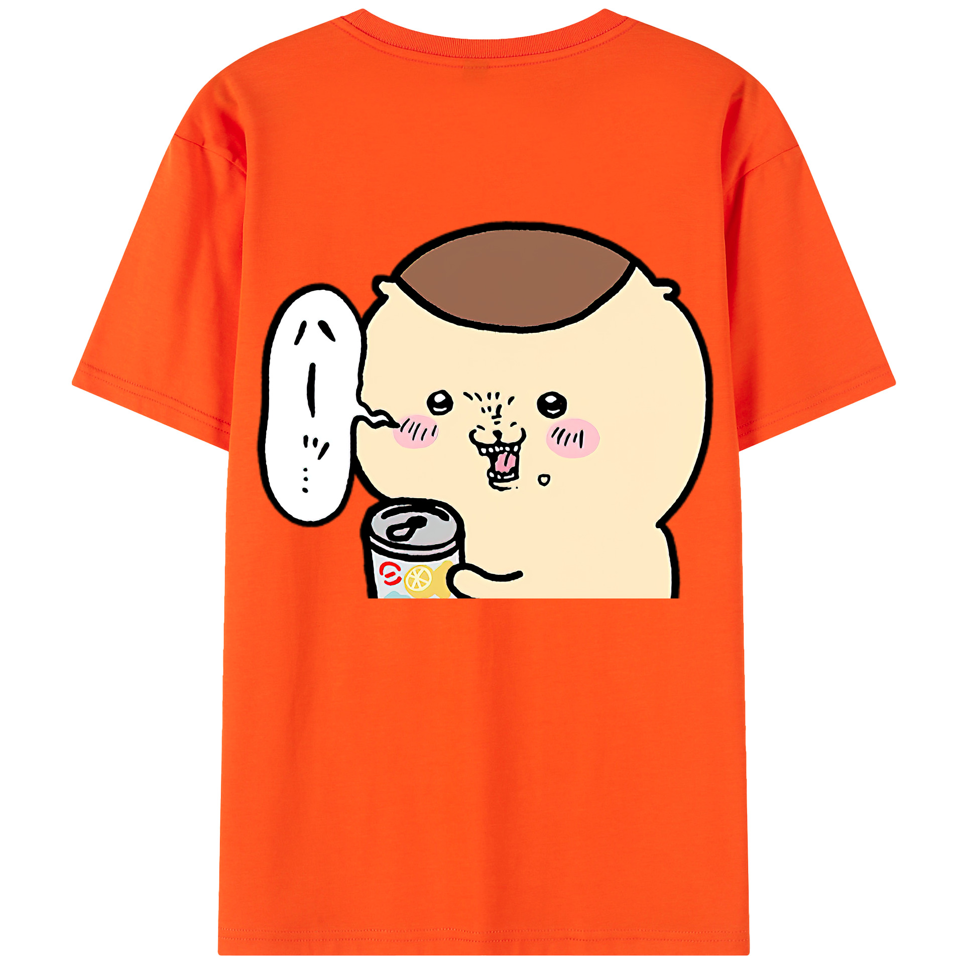 （画像用） ちいかわ くりまんじゅう Chii-kawa kuri manjū 綿100％半袖Tシャツ（背面プリント）
