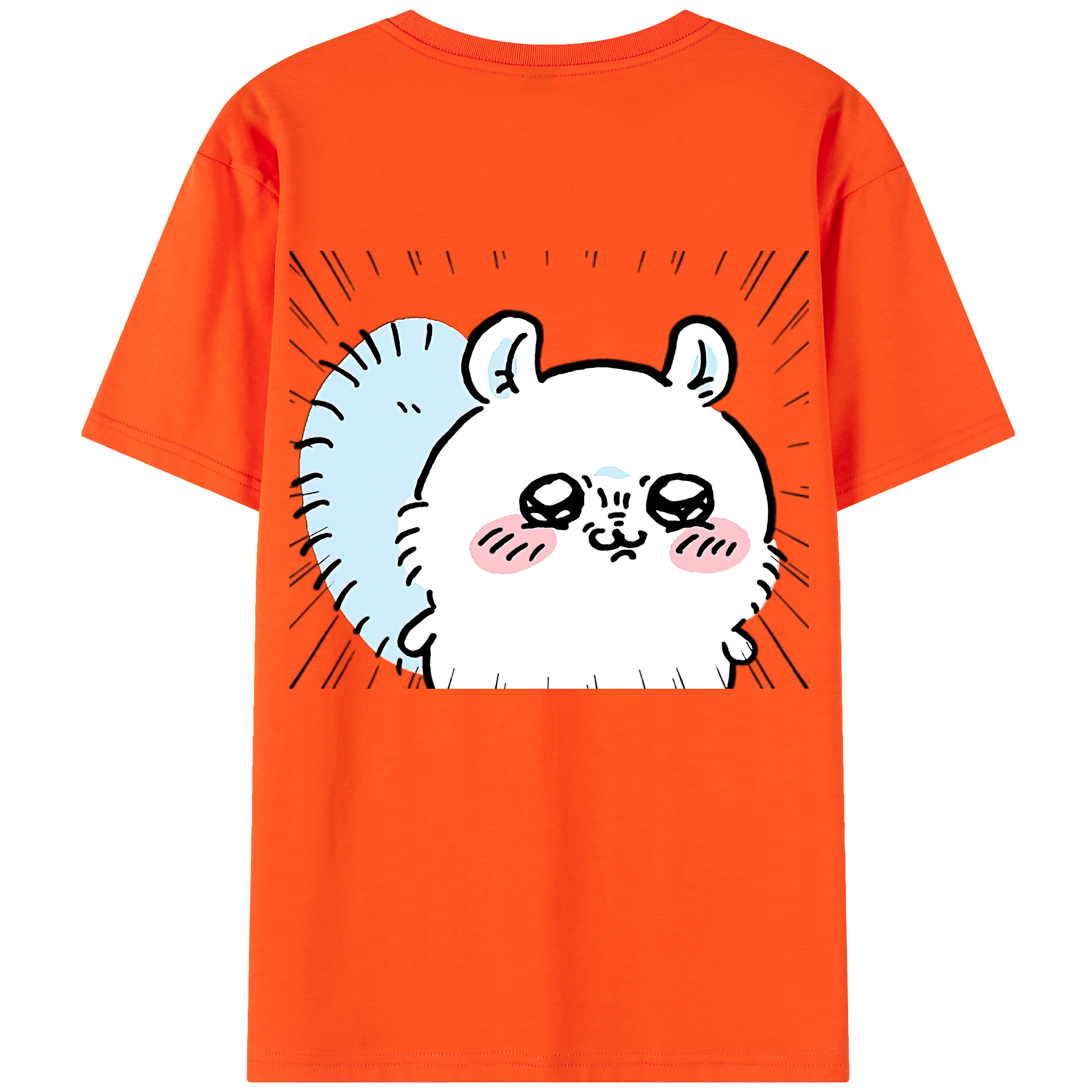 （画像用） ちいかわ モモンガ Chii-kawa Momonga 綿100％半袖Tシャツ（背面プリント）