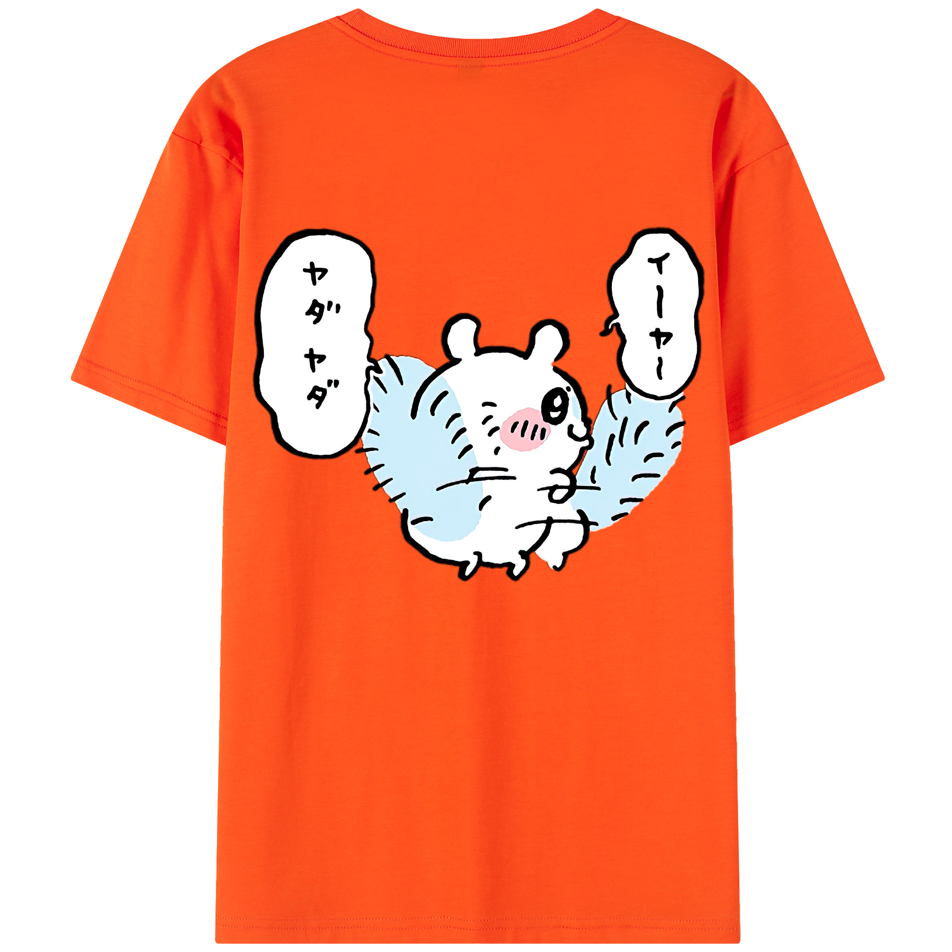 （画像用） ちいかわ モモンガ Chii-kawa Momonga 綿100％半袖Tシャツ（背面プリント）