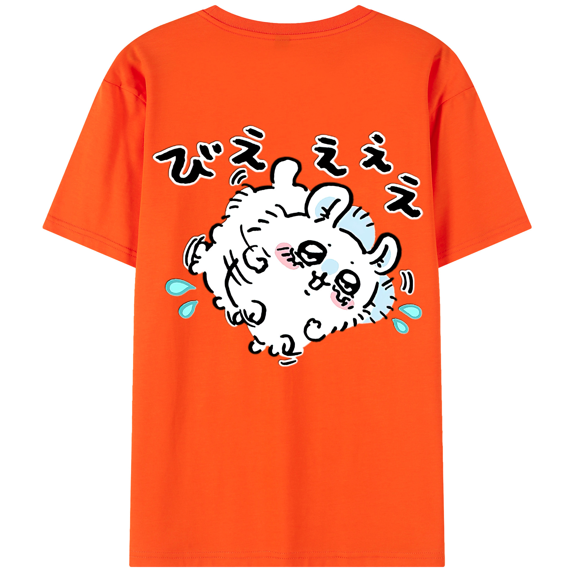 （画像用） ちいかわ モモンガ Chii-kawa Momonga 綿100％半袖Tシャツ（背面プリント）
