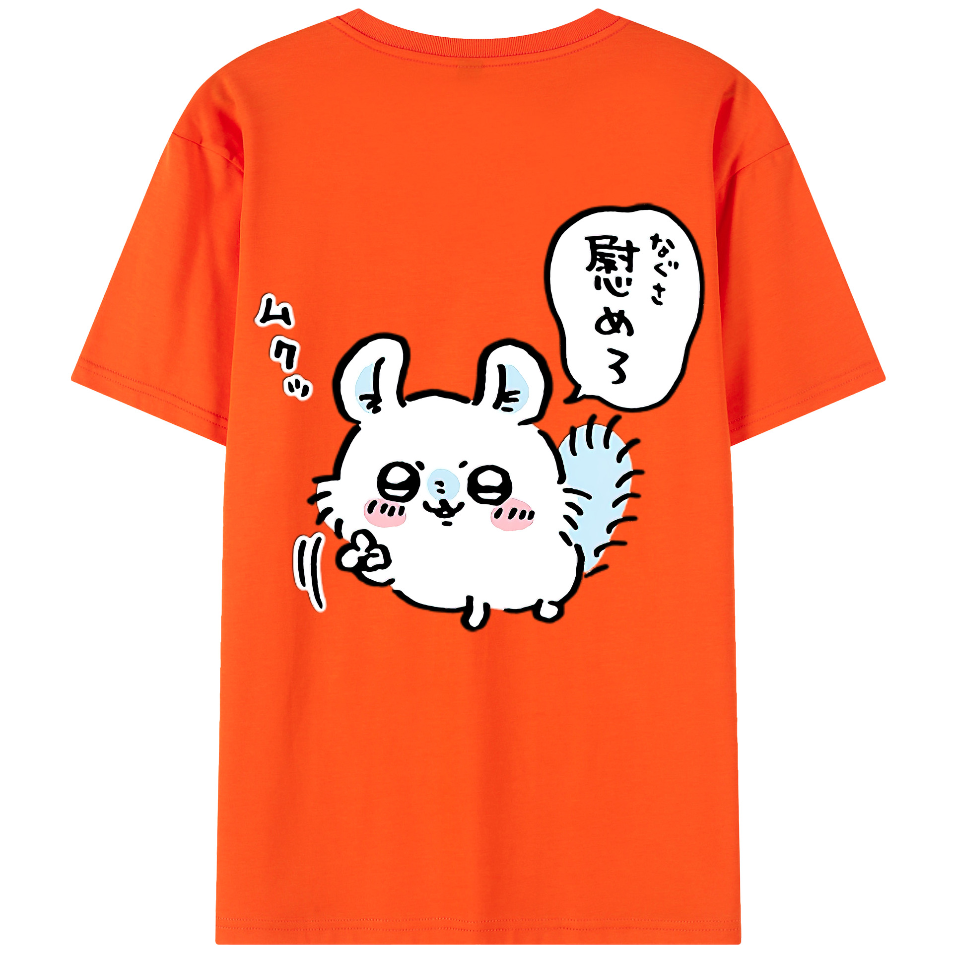 （画像用） ちいかわ モモンガ Chii-kawa Momonga 綿100％半袖Tシャツ（背面プリント）