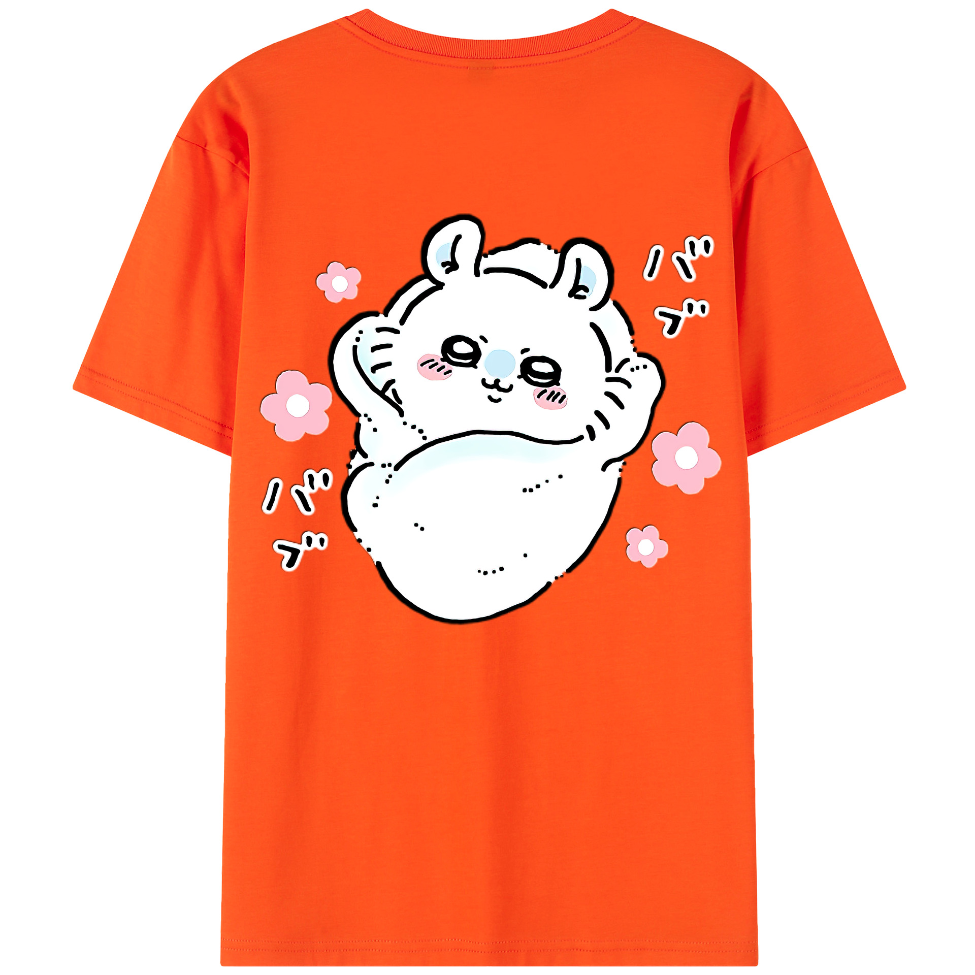 （画像用） ちいかわ モモンガ Chii-kawa Momonga 綿100％半袖Tシャツ（背面プリント）