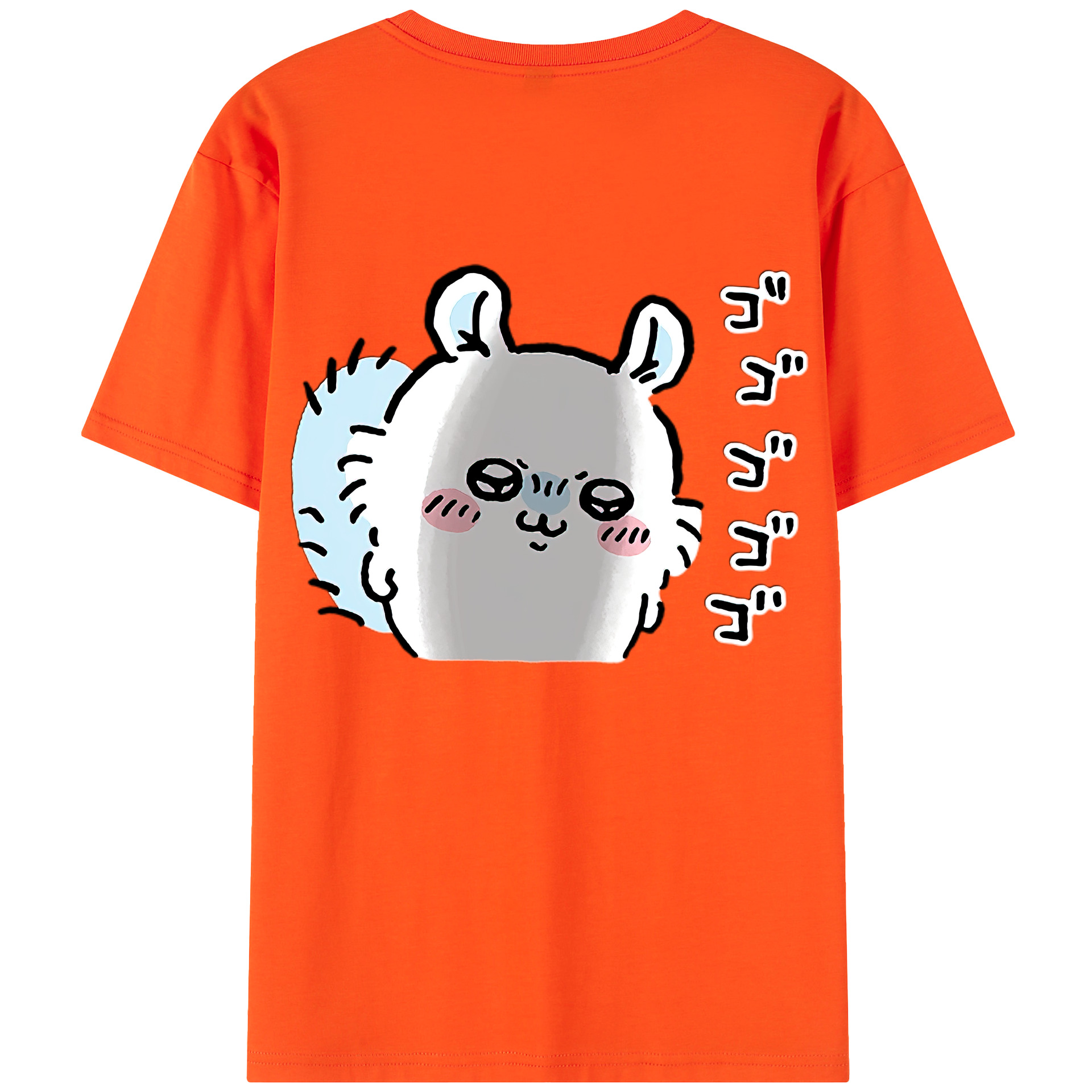 （画像用） ちいかわ モモンガ Chii-kawa Momonga 綿100％半袖Tシャツ（背面プリント）