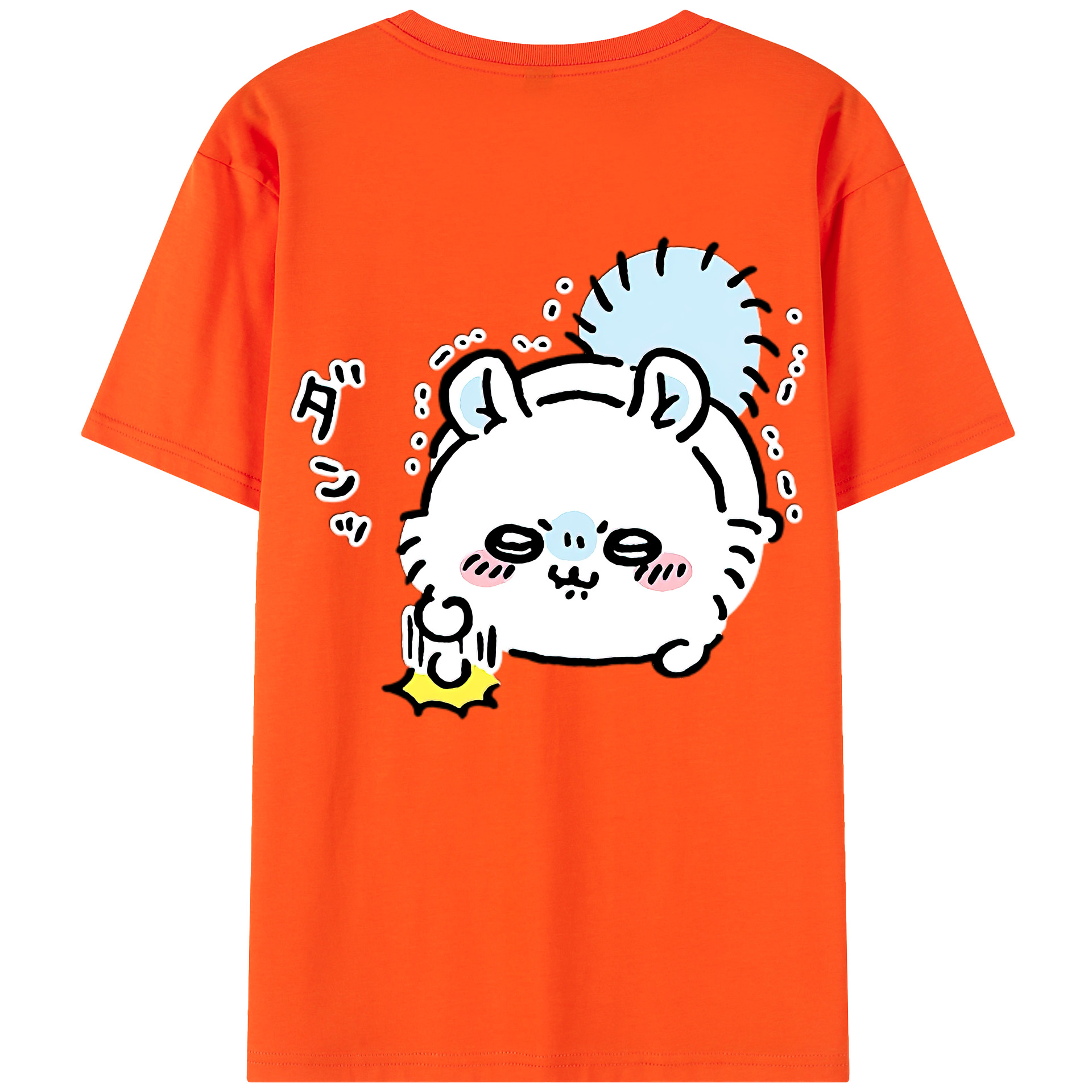 （画像用） ちいかわ モモンガ Chii-kawa Momonga 綿100％半袖Tシャツ（背面プリント）