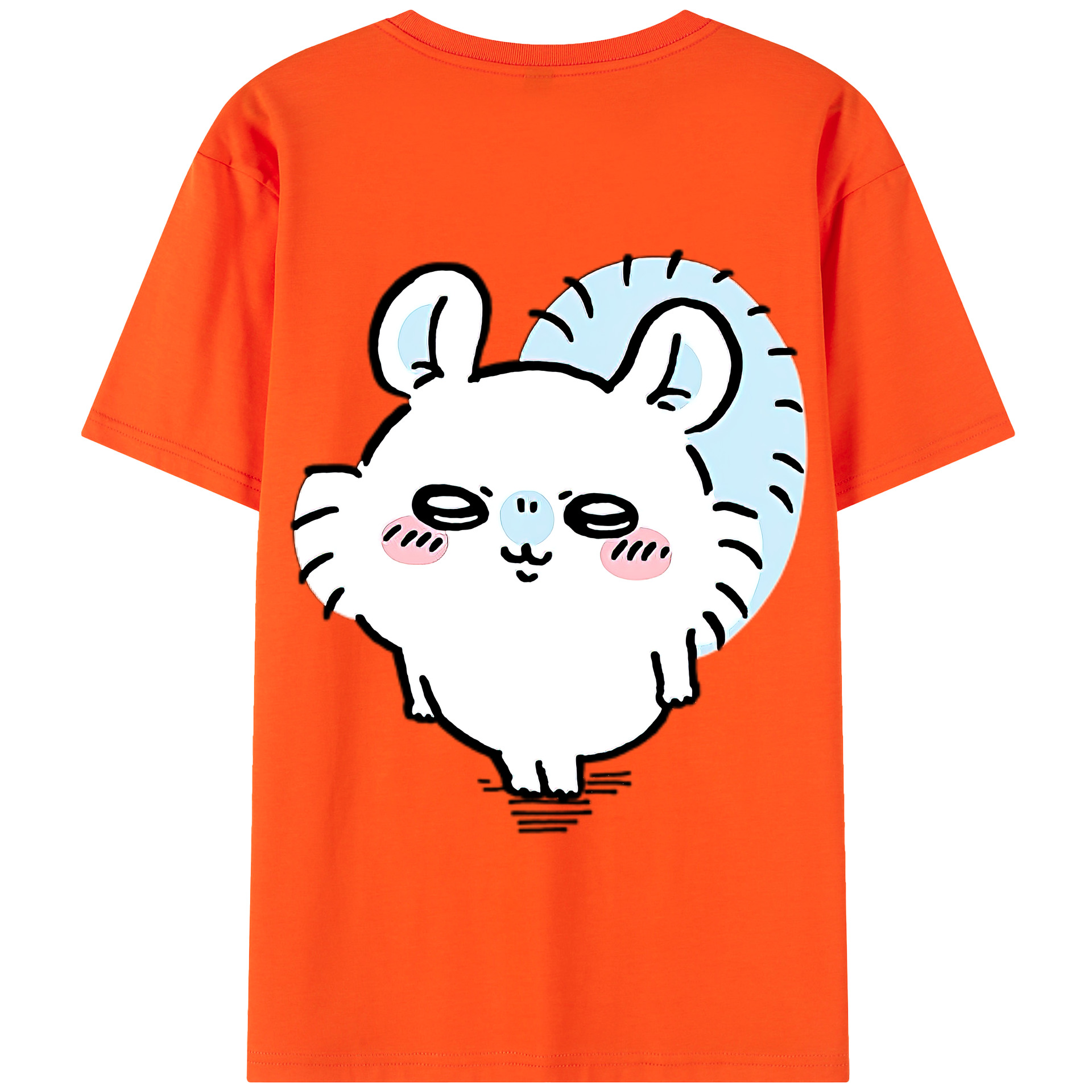 （画像用） ちいかわ モモンガ Chii-kawa Momonga 綿100％半袖Tシャツ（背面プリント）