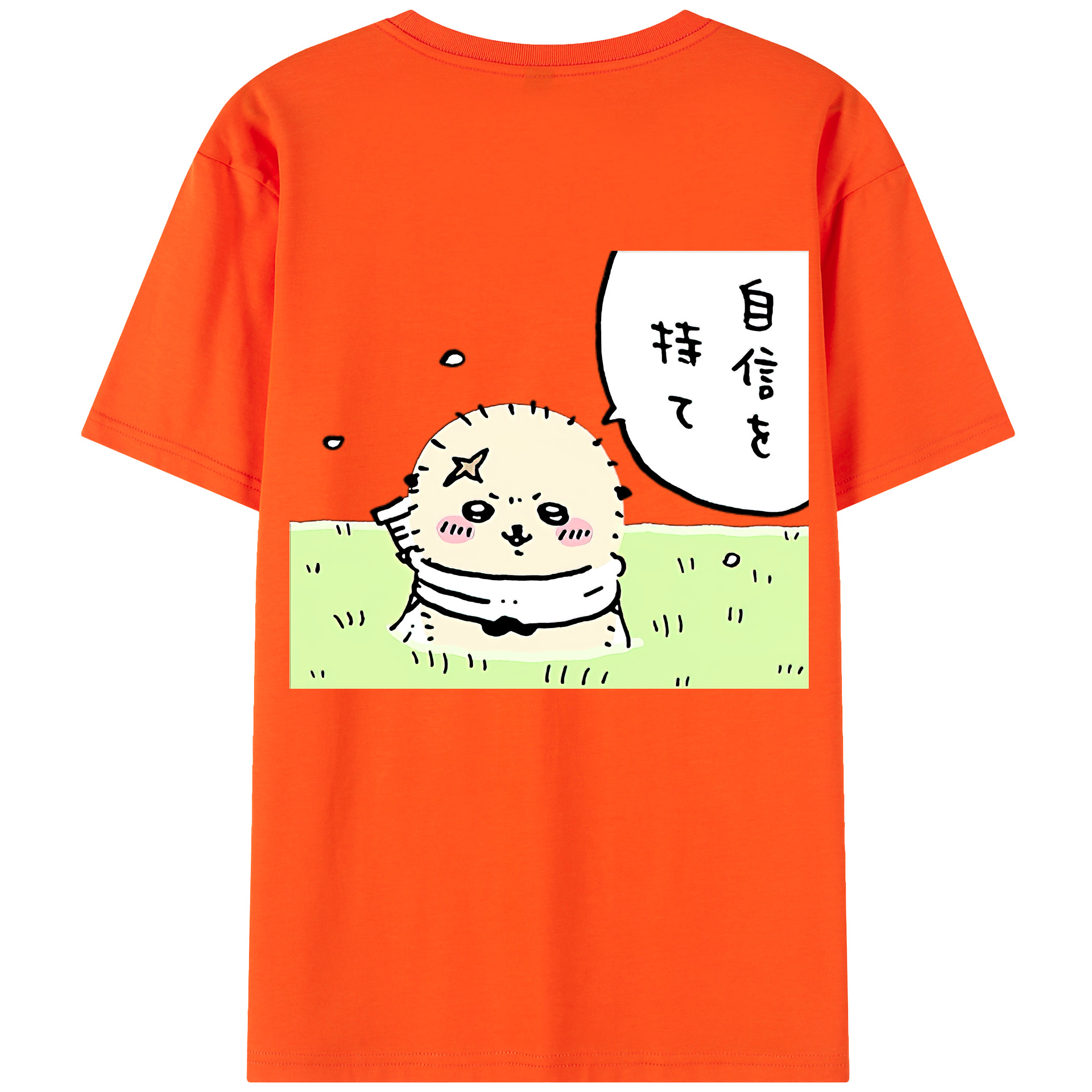 （画像用） ちいかわ ラッコ Chii-kawa Sea otter 綿100％半袖Tシャツ（背面プリント）