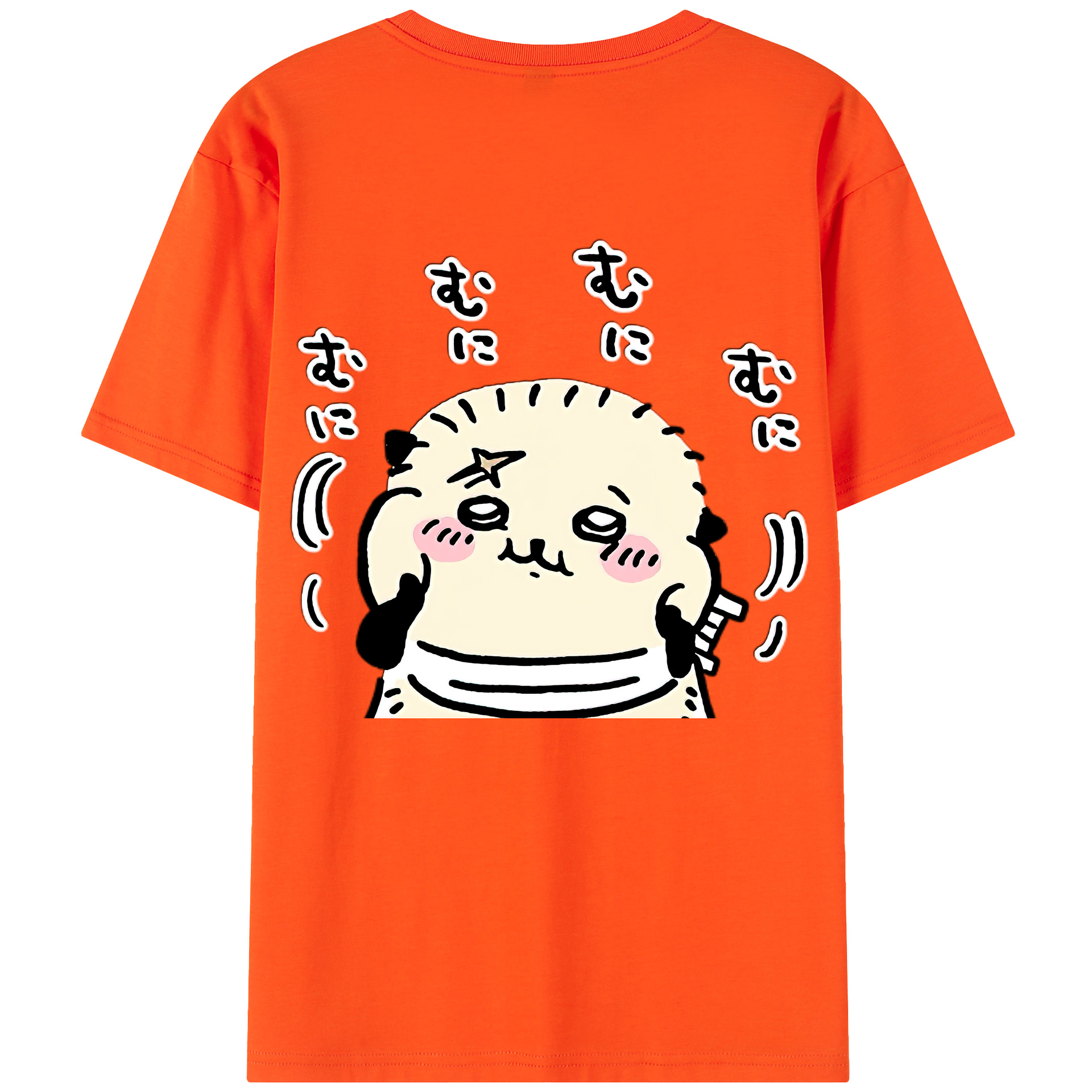 （画像用） ちいかわ ラッコ Chii-kawa Sea otter 綿100％半袖Tシャツ（背面プリント）