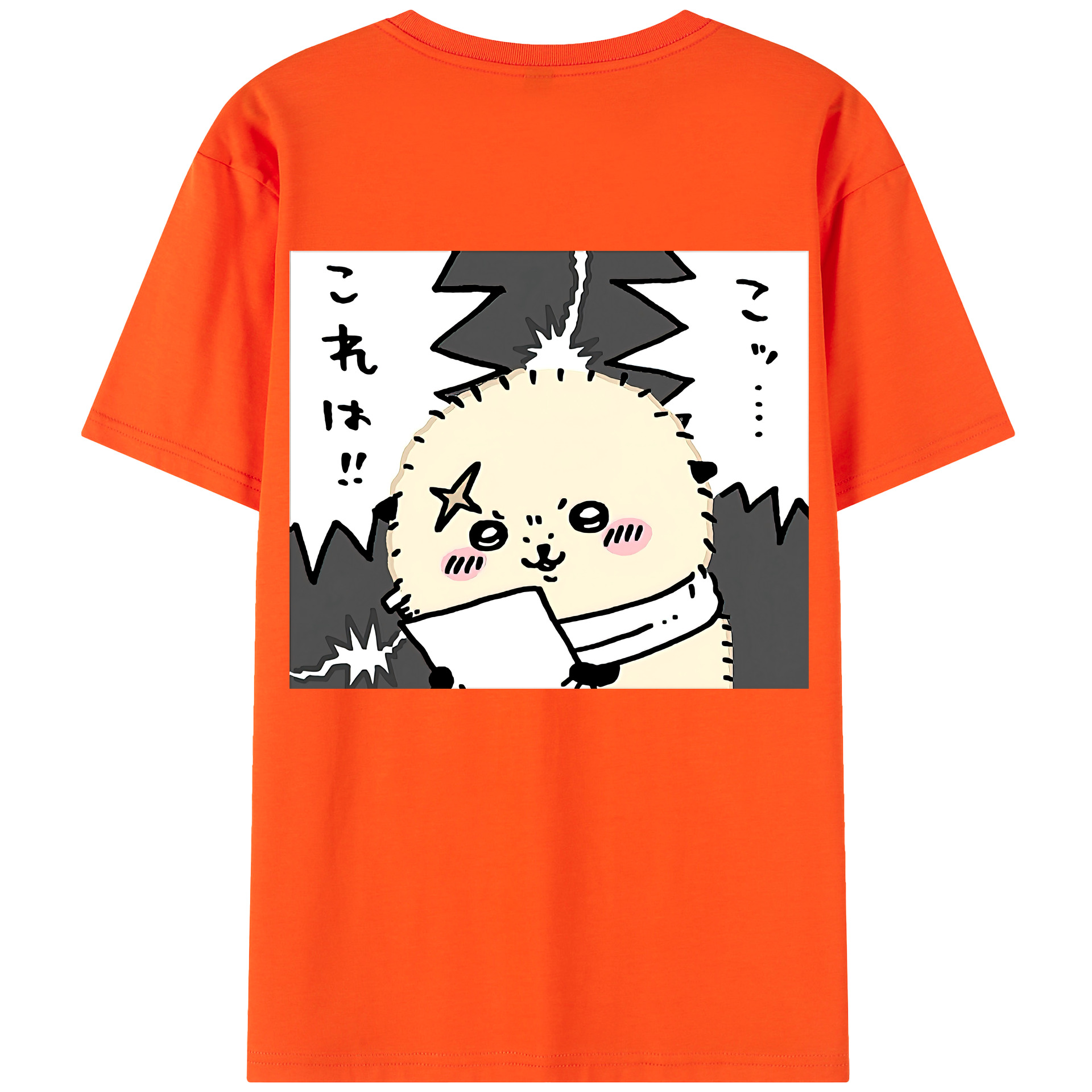 （画像用） ちいかわ ラッコ Chii-kawa Sea otter 綿100％半袖Tシャツ（背面プリント）