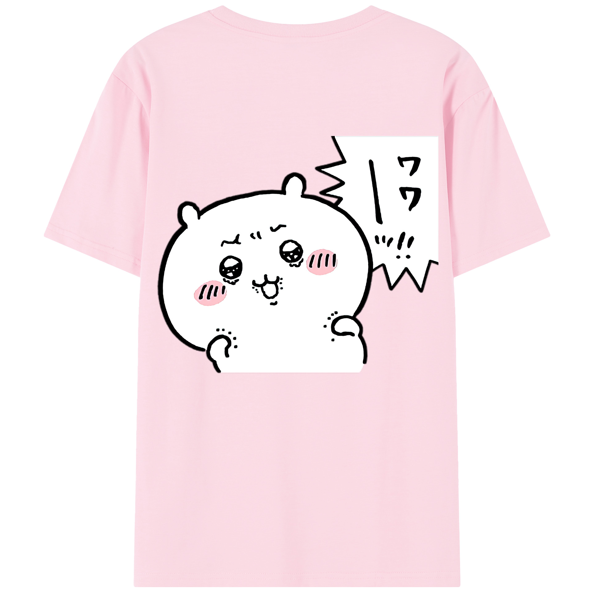 （画像用） ちいかわ ちいかわ Chii-kawa chiikawa 綿100％半袖Tシャツ（背面プリント）