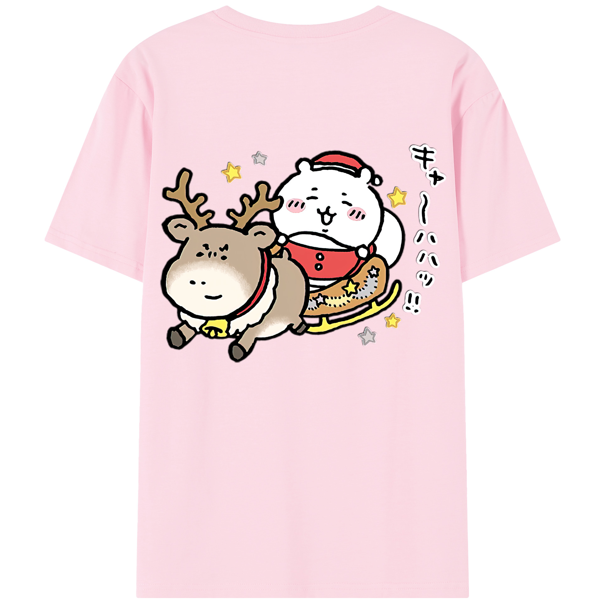 （画像用） ちいかわ ちいかわ Chii-kawa chiikawa 綿100％半袖Tシャツ（背面プリント）