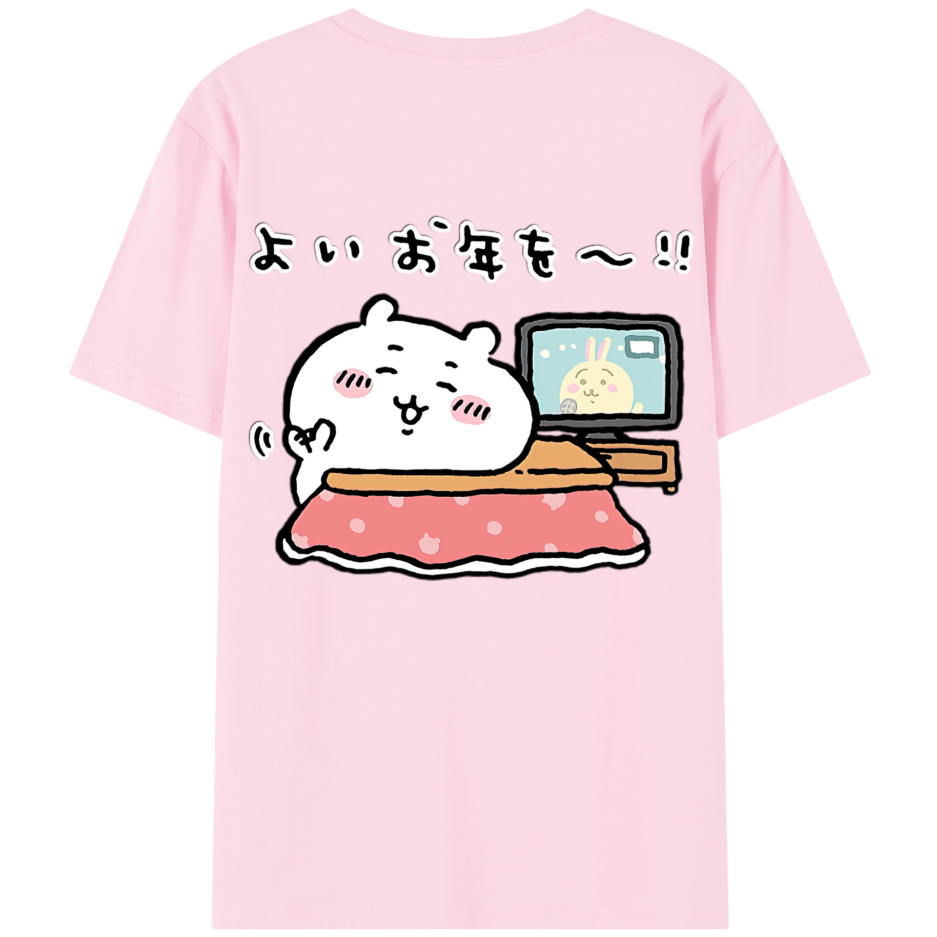 （画像用） ちいかわ ちいかわ Chii-kawa chiikawa 綿100％半袖Tシャツ（背面プリント）