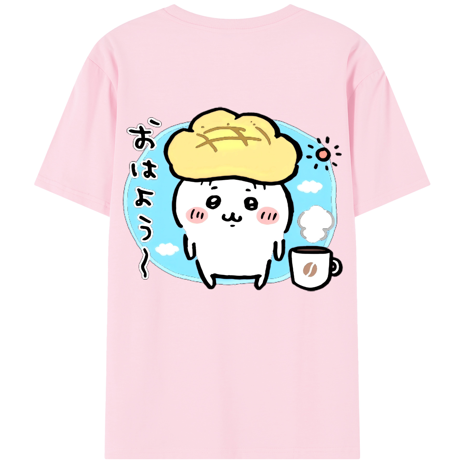 （画像用） ちいかわ ちいかわ Chii-kawa chiikawa 綿100％半袖Tシャツ（背面プリント）
