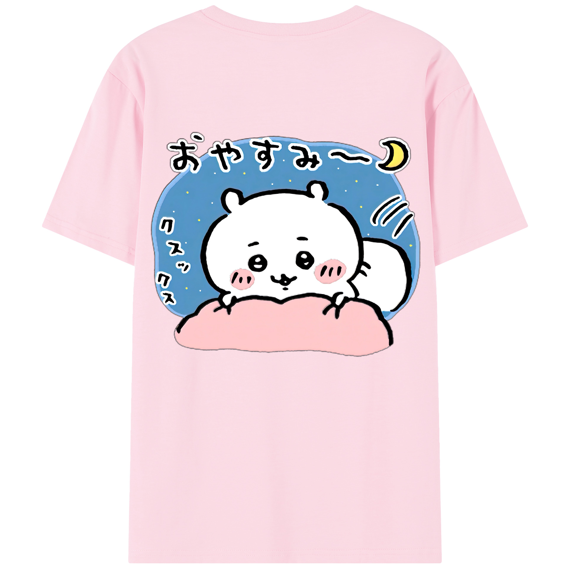 （画像用） ちいかわ ちいかわ Chii-kawa chiikawa 綿100％半袖Tシャツ（背面プリント）