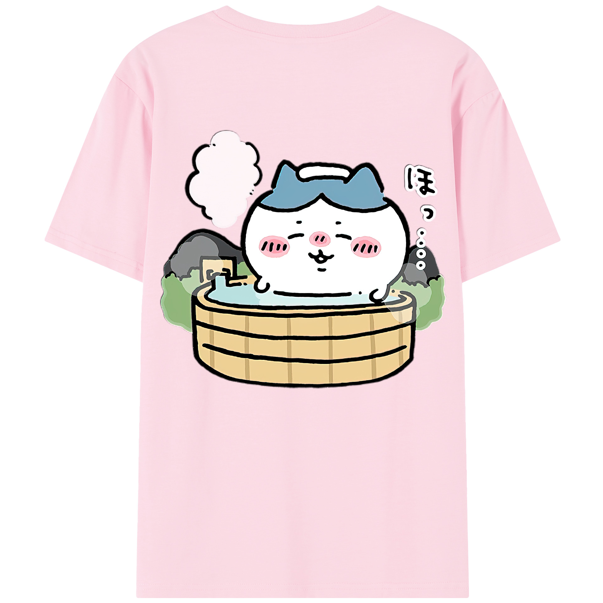 （画像用） ちいかわ ハチワレ Chii-kawa hachiware 綿100％半袖Tシャツ（背面プリント）