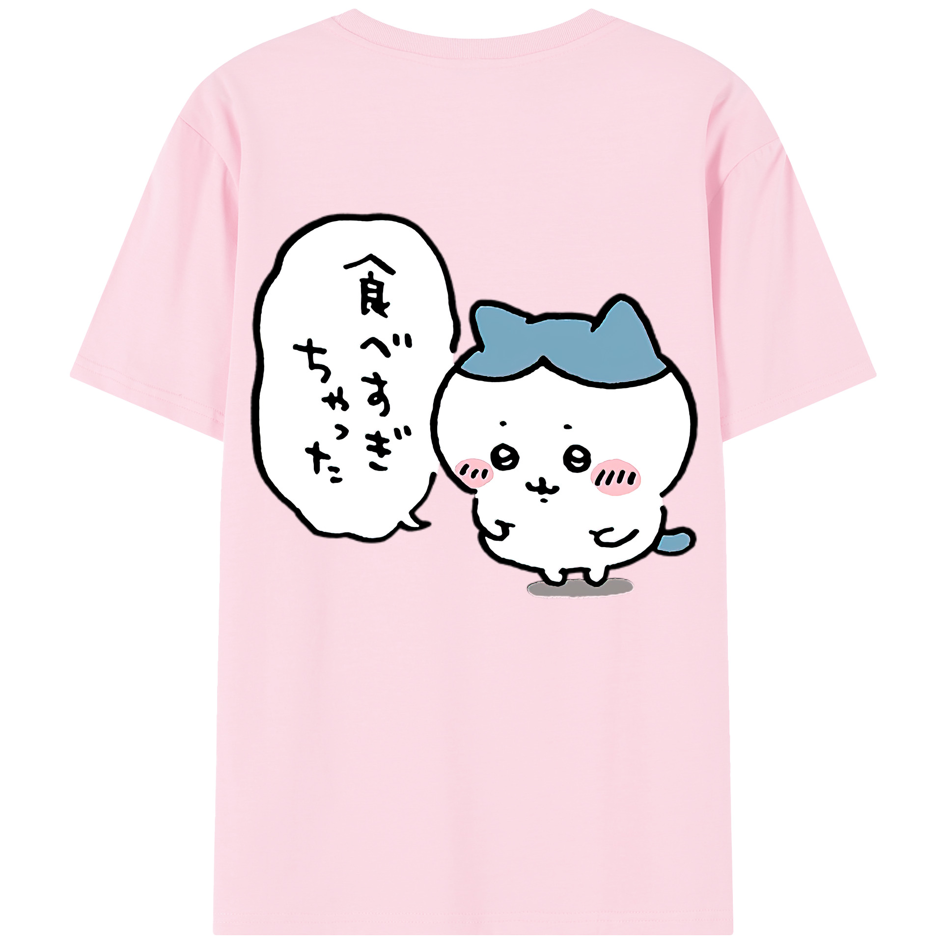 （画像用） ちいかわ ハチワレ Chii-kawa hachiware 綿100％半袖Tシャツ（背面プリント）