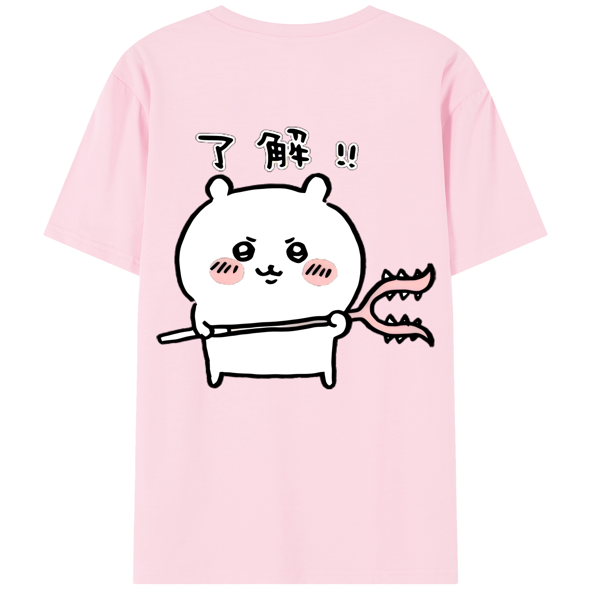 （画像用） ちいかわ ちいかわ Chii-kawa chiikawa 綿100％半袖Tシャツ（背面プリント）