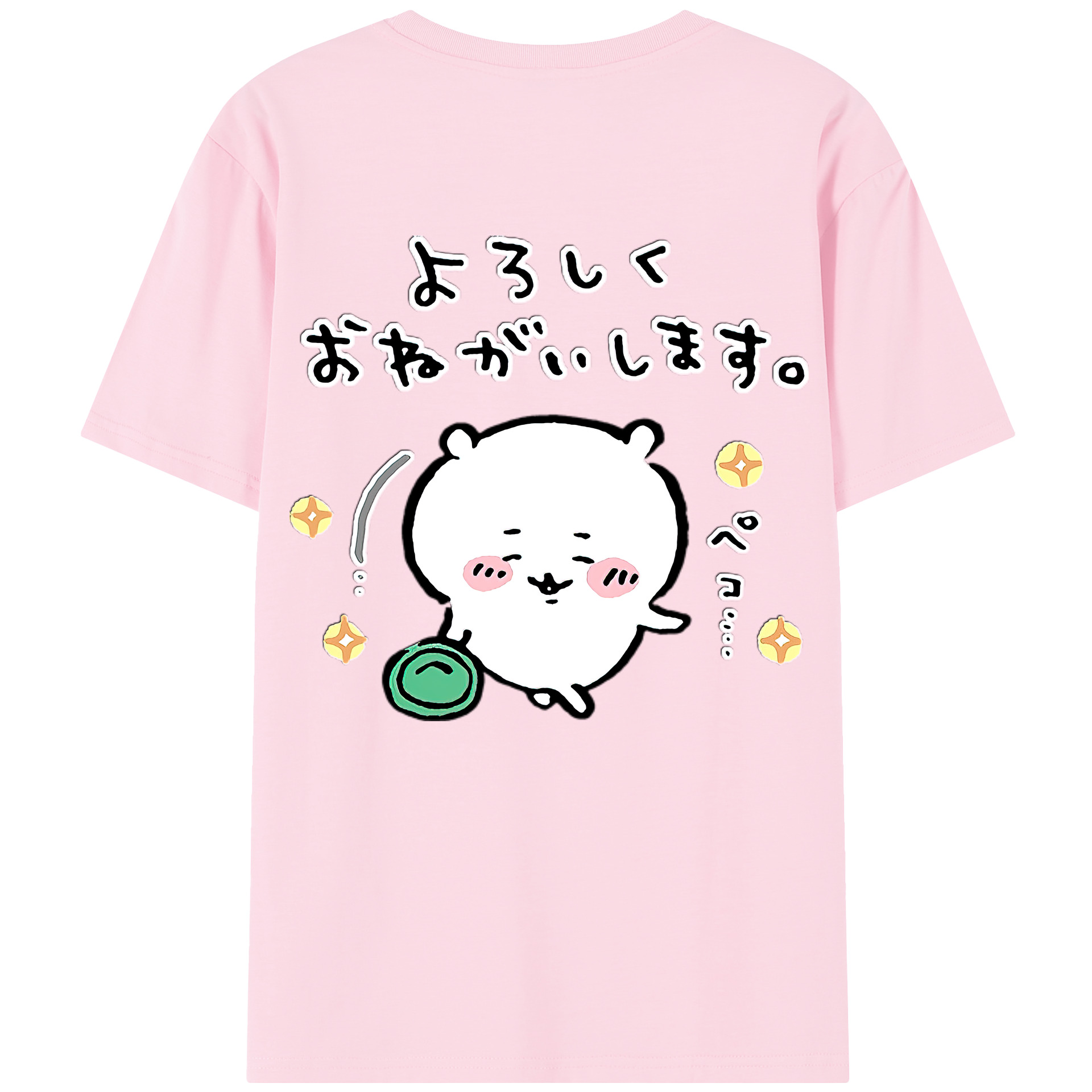 （画像用） ちいかわ ちいかわ Chii-kawa chiikawa 綿100％半袖Tシャツ（背面プリント）