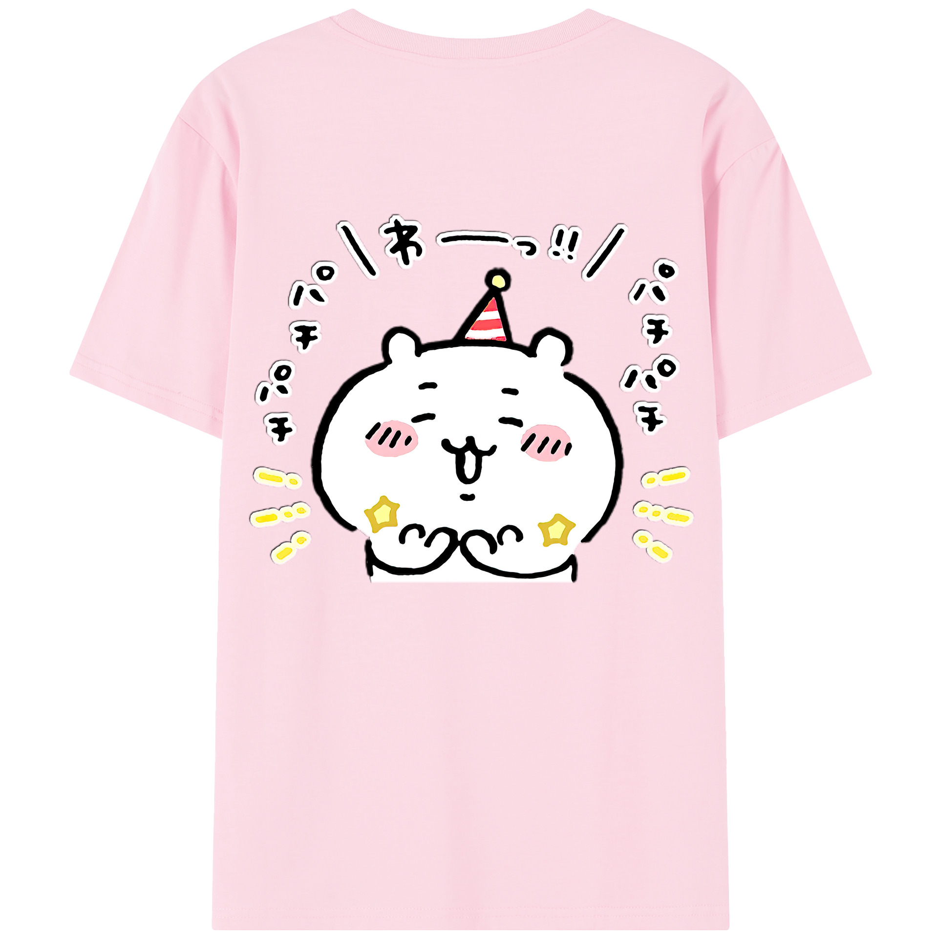 （画像用） ちいかわ ちいかわ Chii-kawa chiikawa 綿100％半袖Tシャツ（背面プリント）