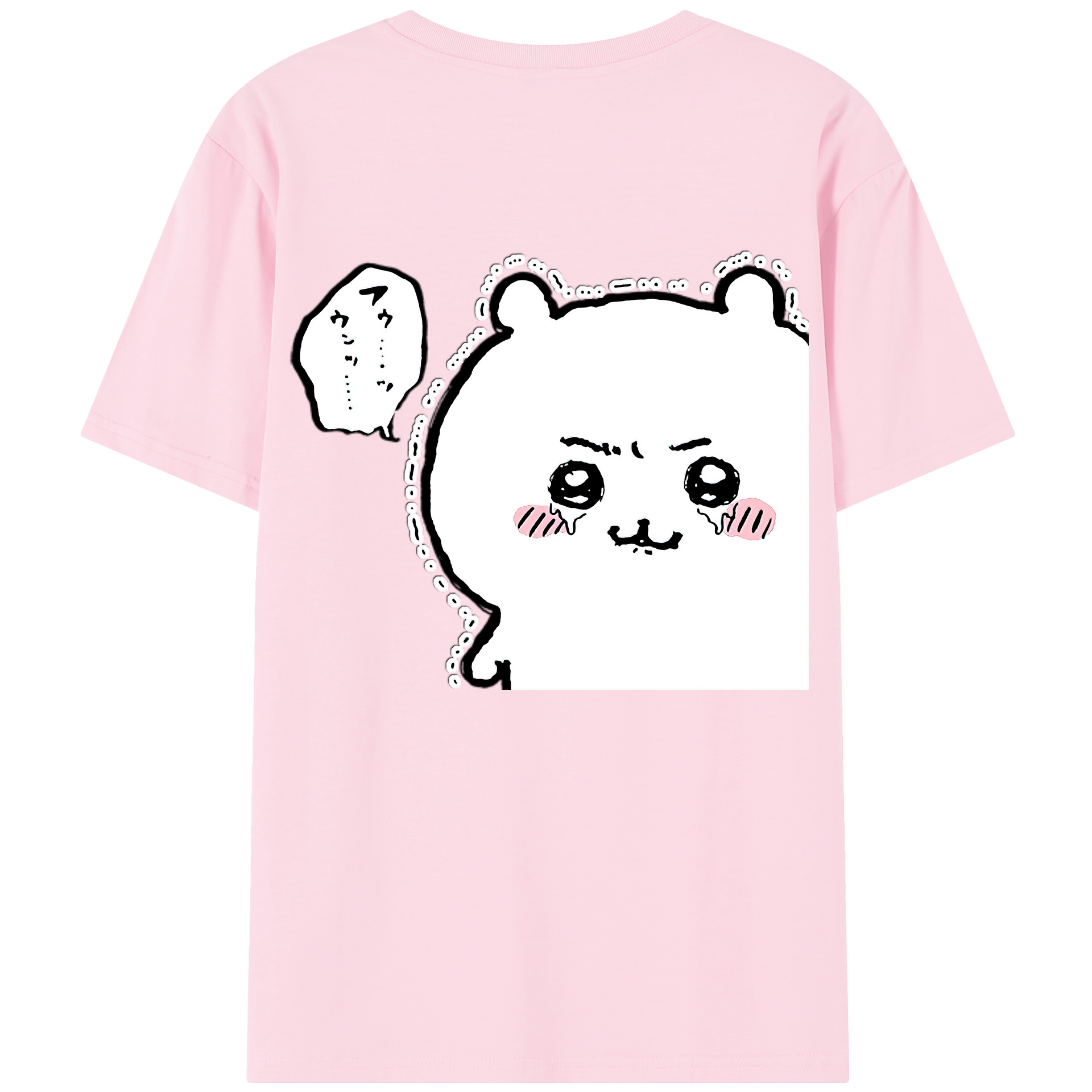 （画像用） ちいかわ ちいかわ Chii-kawa chiikawa 綿100％半袖Tシャツ（背面プリント）