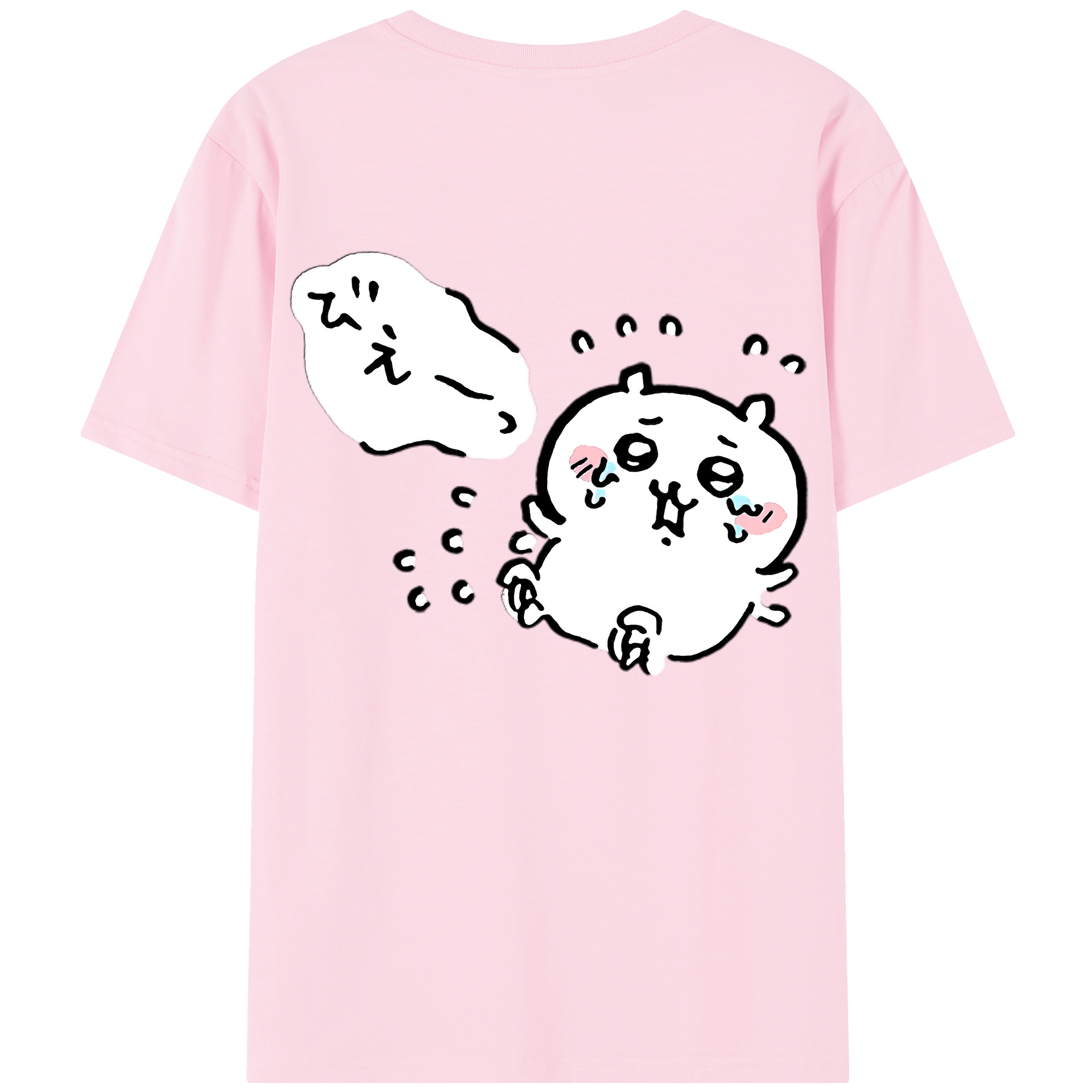 （画像用） ちいかわ ちいかわ Chii-kawa chiikawa 綿100％半袖Tシャツ（背面プリント）