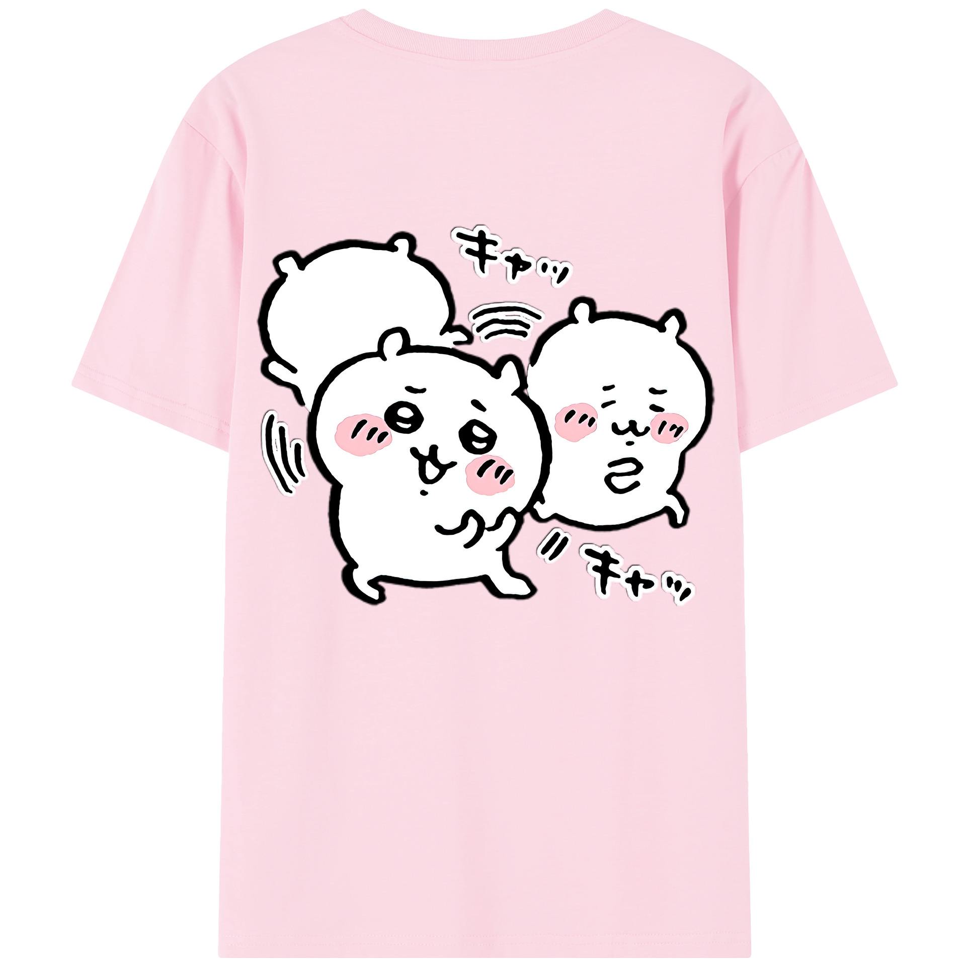 （画像用） ちいかわ ちいかわ Chii-kawa chiikawa 綿100％半袖Tシャツ（背面プリント）
