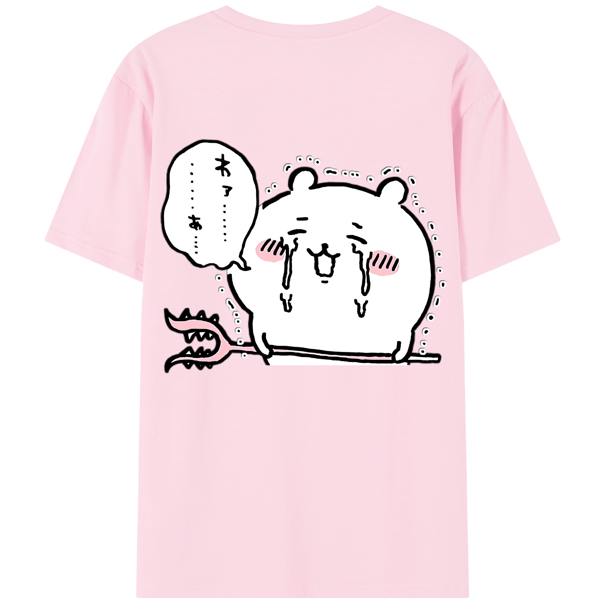 （画像用） ちいかわ ちいかわ Chii-kawa chiikawa 綿100％半袖Tシャツ（背面プリント）