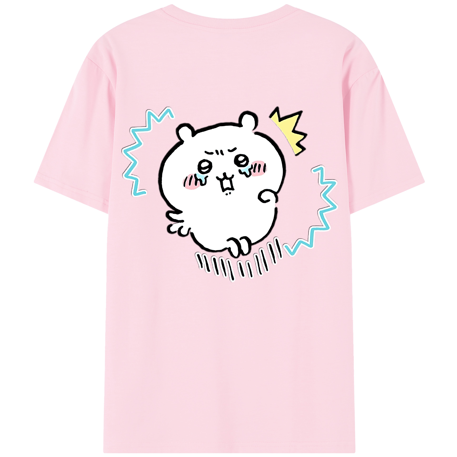 （画像用） ちいかわ ちいかわ Chii-kawa chiikawa 綿100％半袖Tシャツ（背面プリント）