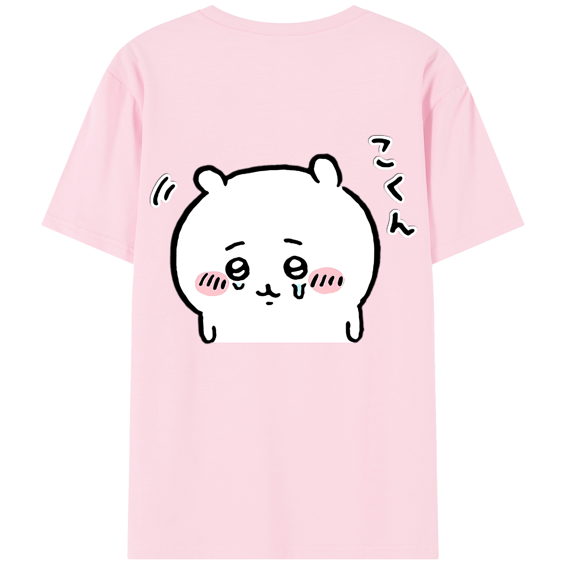 （画像用） ちいかわ ちいかわ Chii-kawa chiikawa 綿100％半袖Tシャツ（背面プリント）