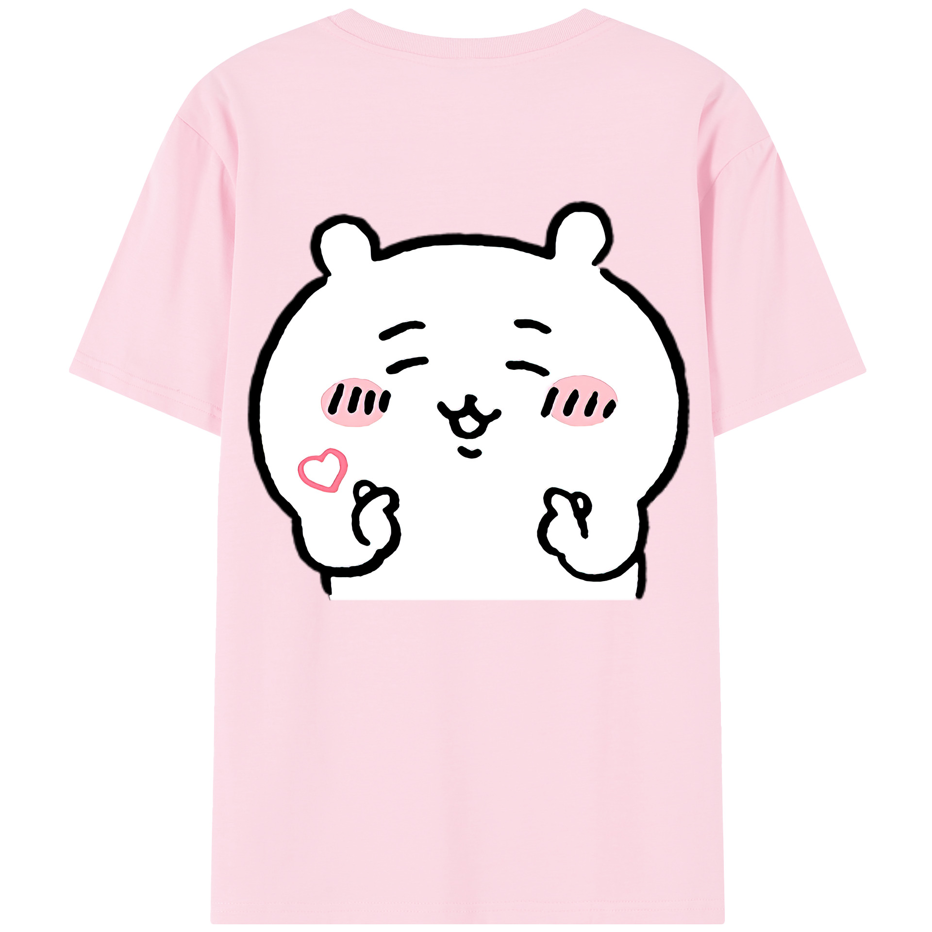 （画像用） ちいかわ ちいかわ Chii-kawa chiikawa 綿100％半袖Tシャツ（背面プリント）