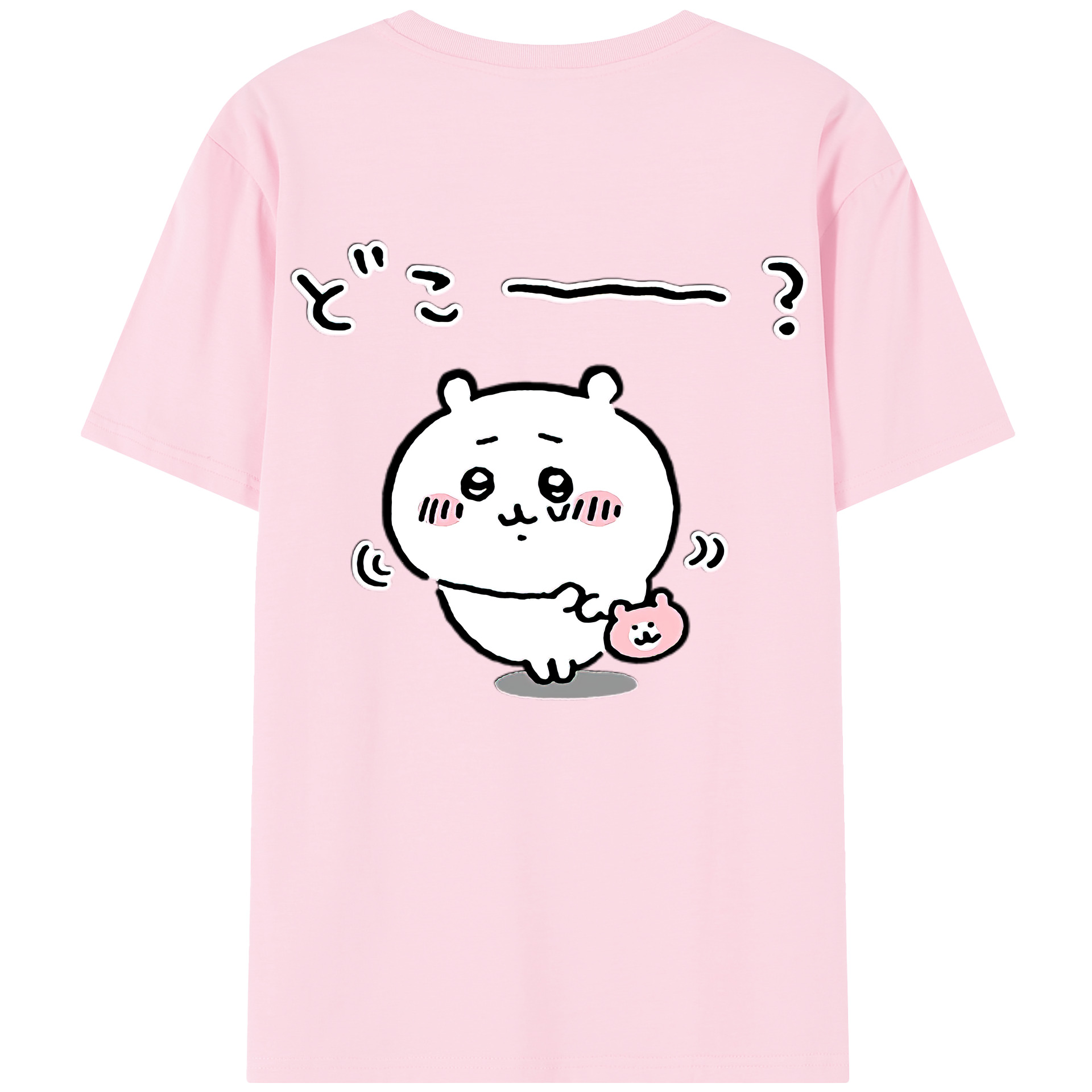 （画像用） ちいかわ ちいかわ Chii-kawa chiikawa 綿100％半袖Tシャツ（背面プリント）