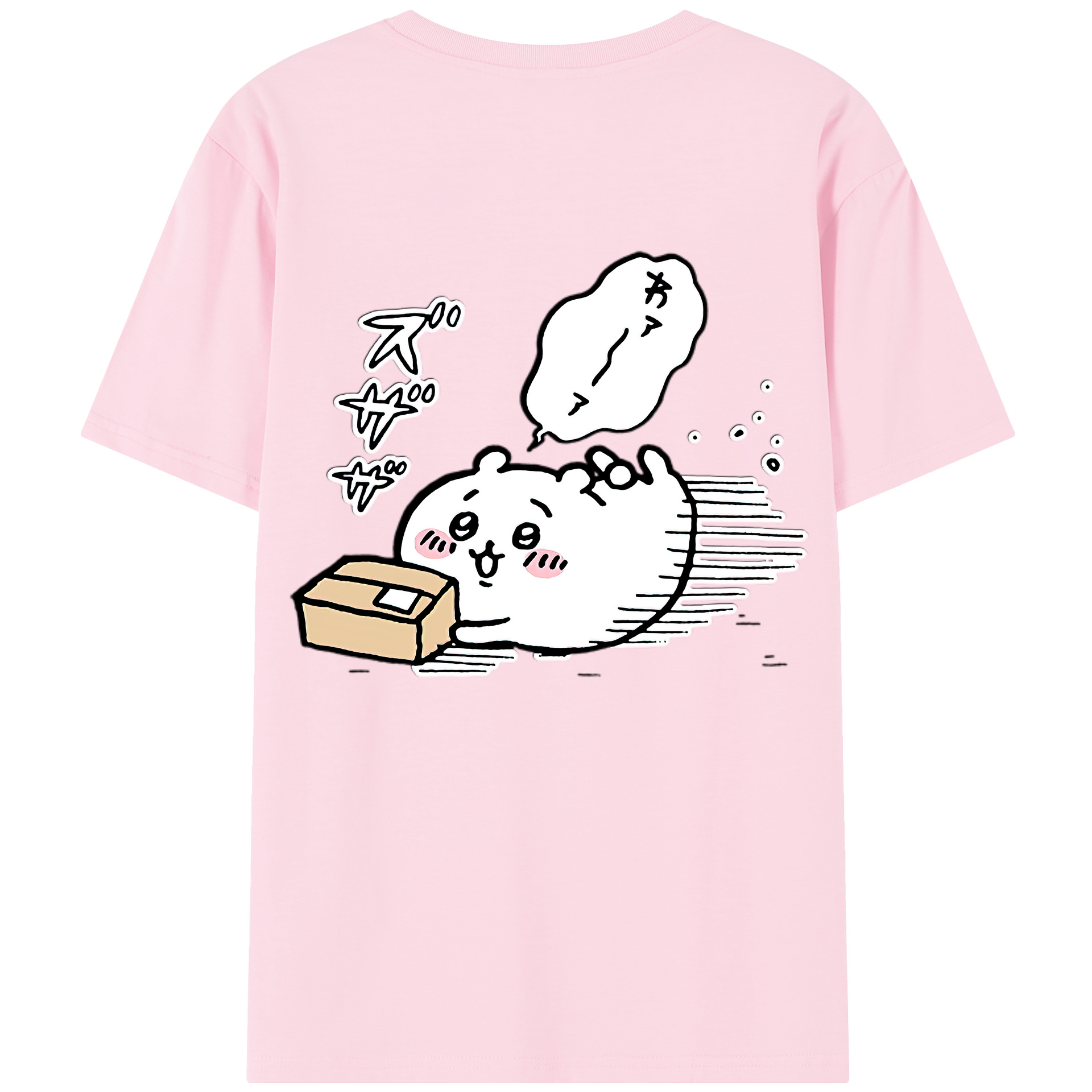 （画像用） ちいかわ ちいかわ Chii-kawa chiikawa 綿100％半袖Tシャツ（背面プリント）