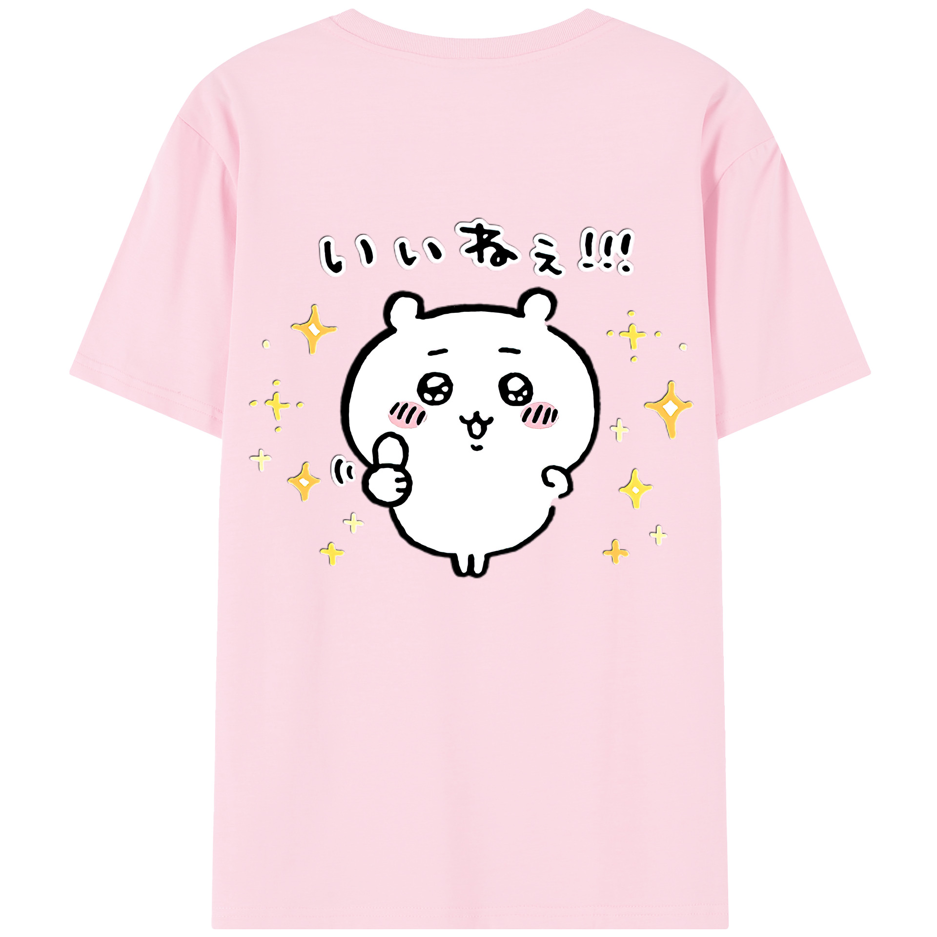 （画像用） ちいかわ ちいかわ Chii-kawa chiikawa 綿100％半袖Tシャツ（背面プリント）