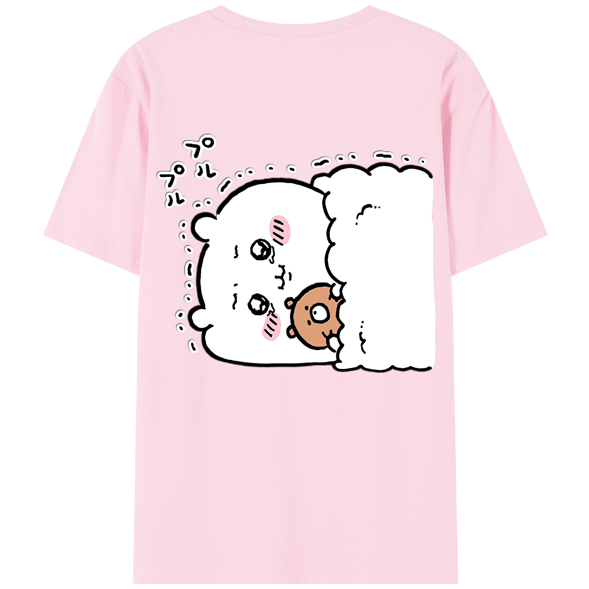 （画像用） ちいかわ ちいかわ Chii-kawa chiikawa 綿100％半袖Tシャツ（背面プリント）