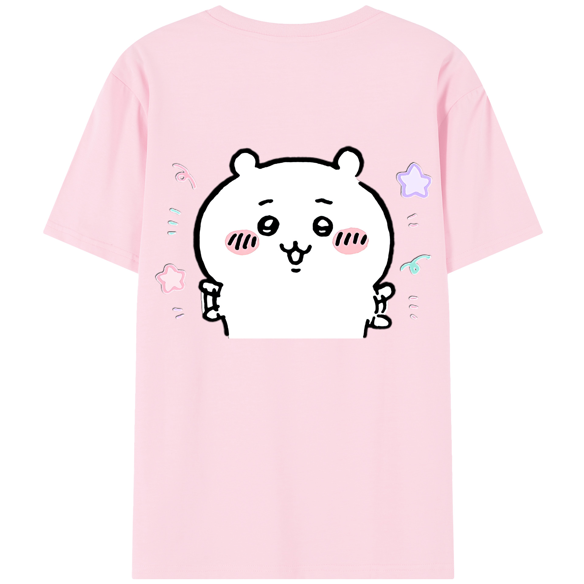 （画像用） ちいかわ ちいかわ Chii-kawa chiikawa 綿100％半袖Tシャツ（背面プリント）