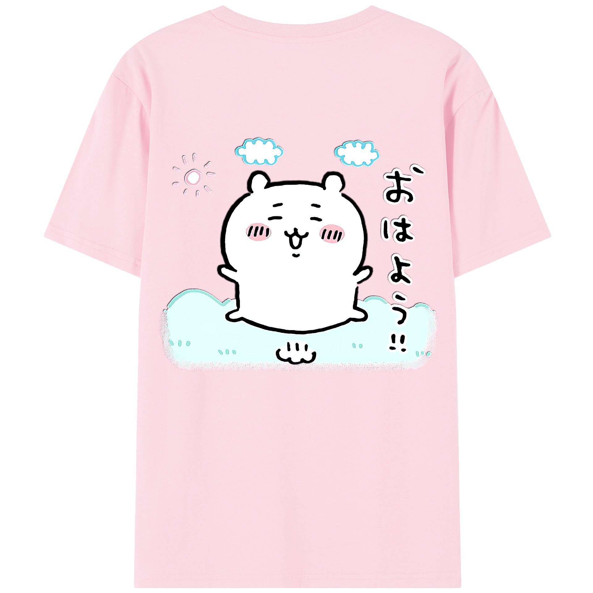 （画像用） ちいかわ ちいかわ Chii-kawa chiikawa 綿100％半袖Tシャツ（背面プリント）