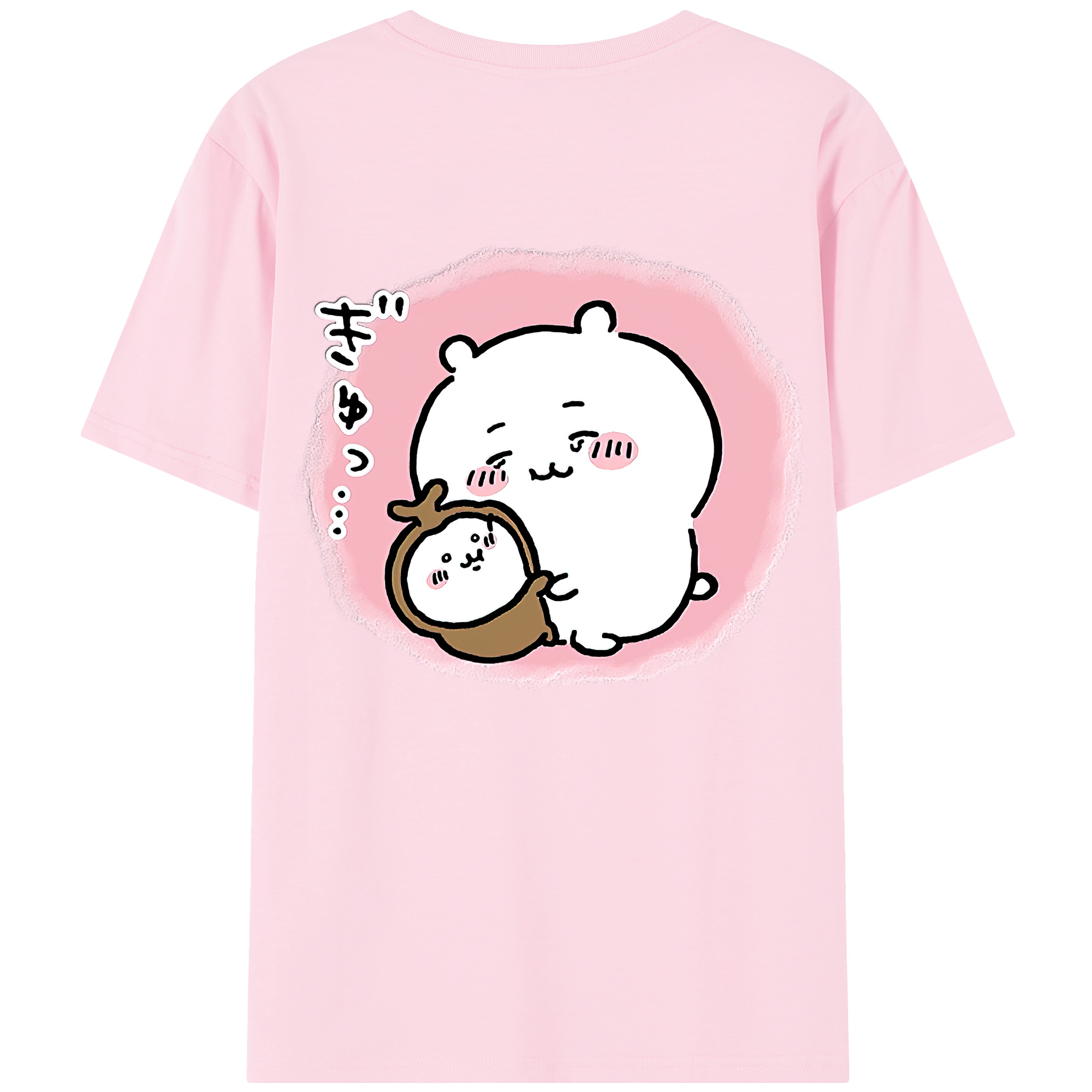 （画像用） ちいかわ ちいかわ Chii-kawa chiikawa 綿100％半袖Tシャツ（背面プリント）