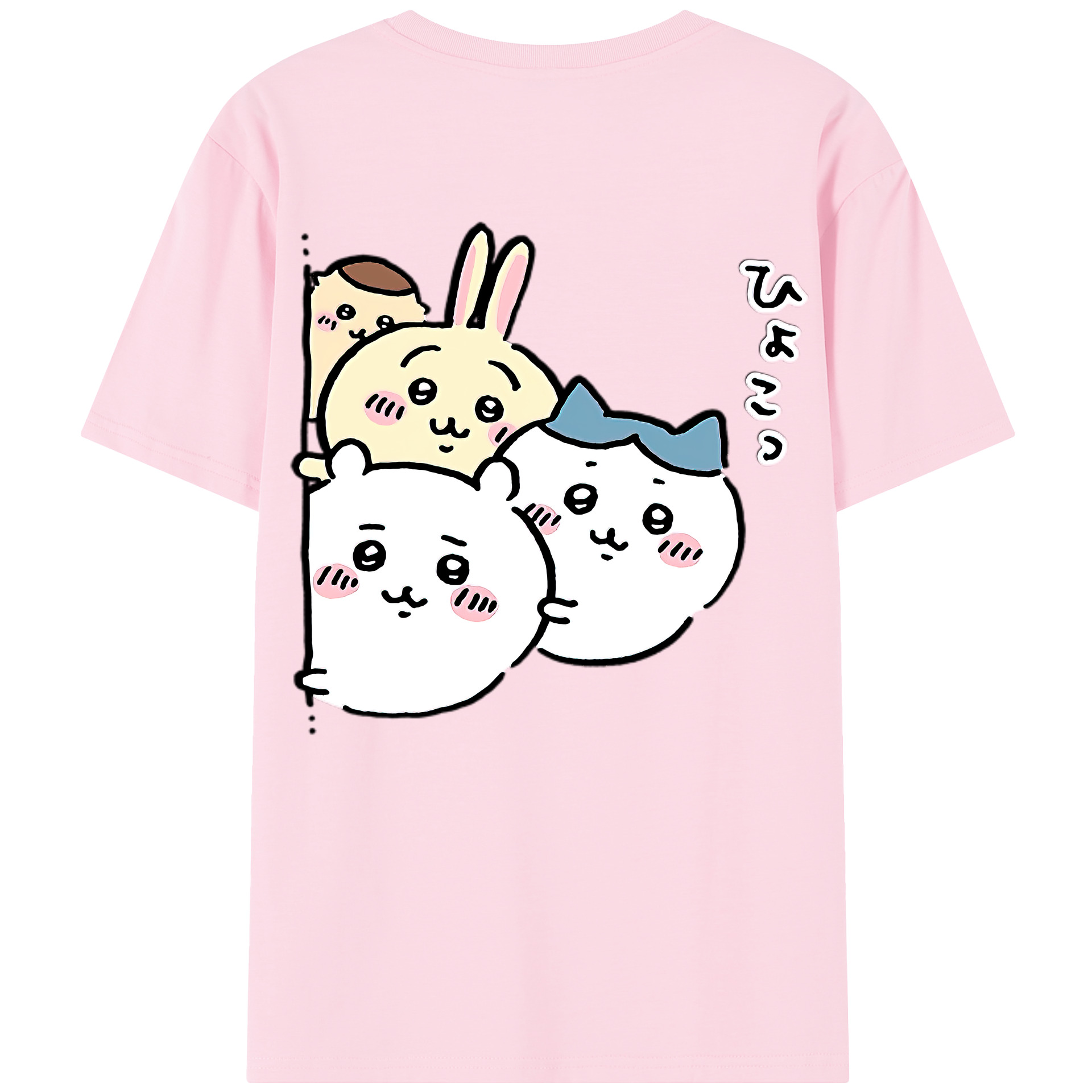 （画像用） ちいかわ ちいかわ Chii-kawa chiikawa 綿100％半袖Tシャツ（背面プリント）