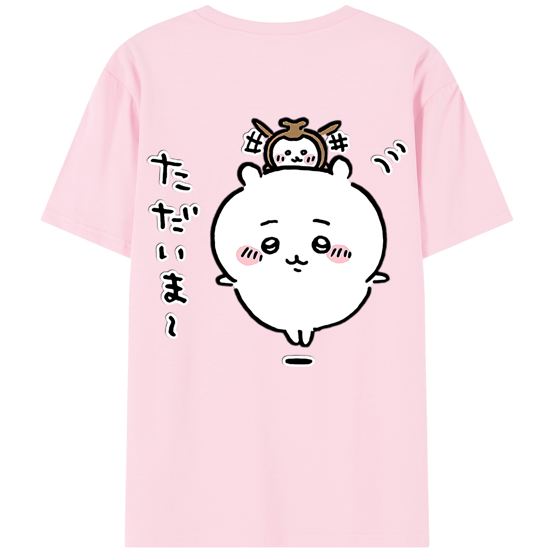 （画像用） ちいかわ ちいかわ Chii-kawa chiikawa 綿100％半袖Tシャツ（背面プリント）