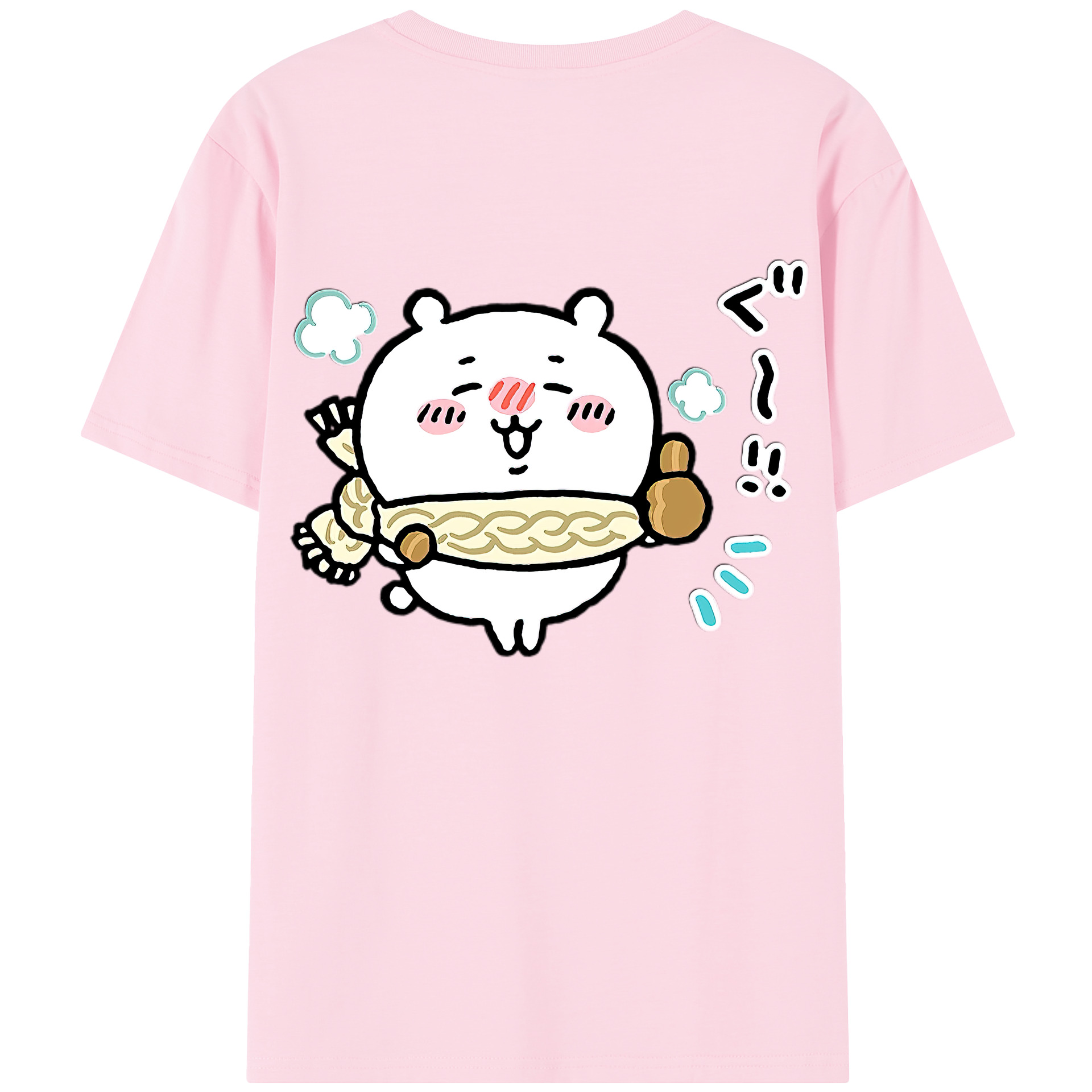（画像用） ちいかわ ちいかわ Chii-kawa chiikawa 綿100％半袖Tシャツ（背面プリント）