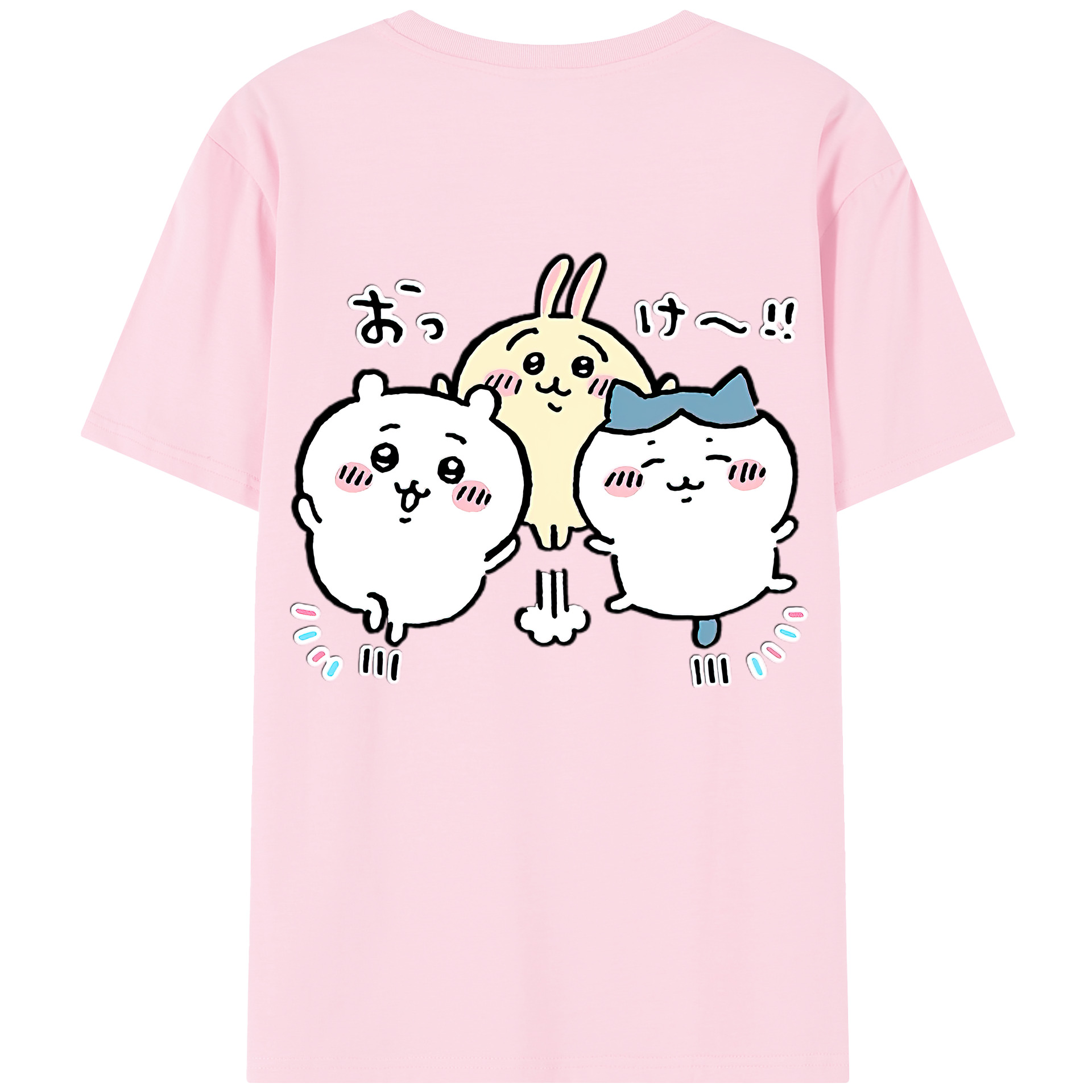 （画像用） ちいかわ ちいかわ Chii-kawa chiikawa 綿100％半袖Tシャツ（背面プリント）