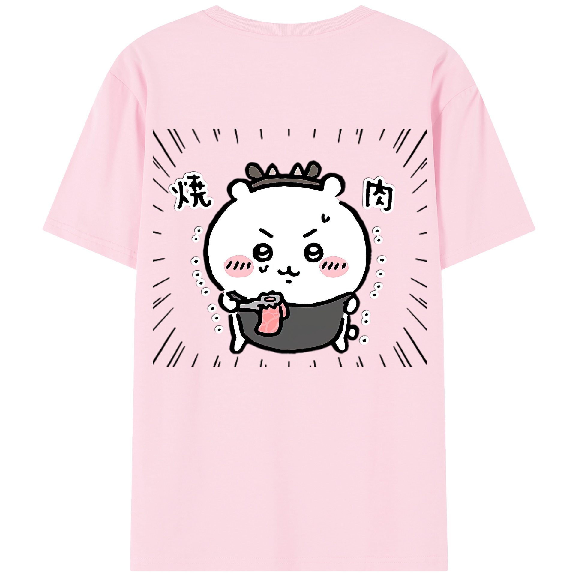 （画像用） ちいかわ ちいかわ Chii-kawa chiikawa 綿100％半袖Tシャツ（背面プリント）