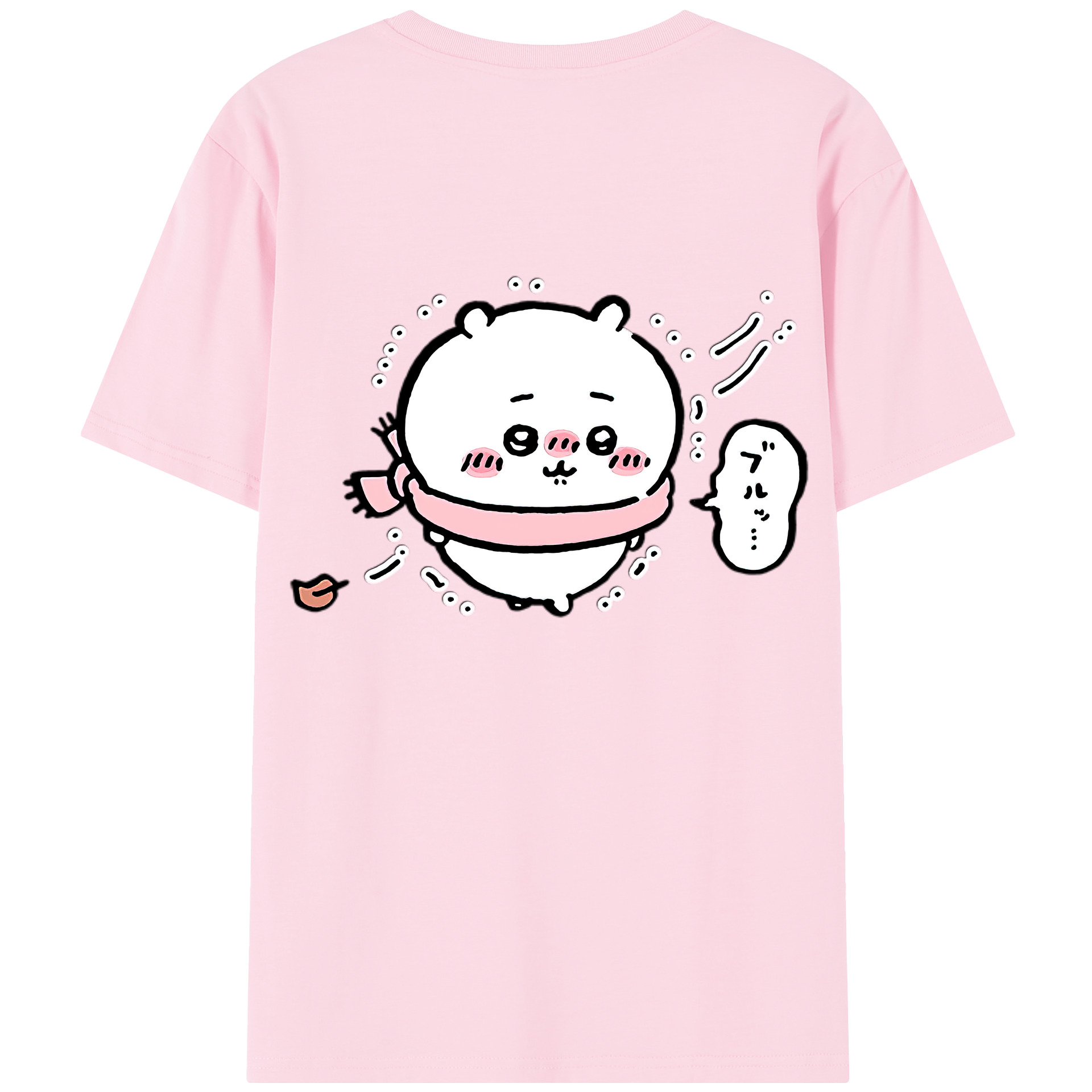 （画像用） ちいかわ ちいかわ Chii-kawa chiikawa 綿100％半袖Tシャツ（背面プリント）