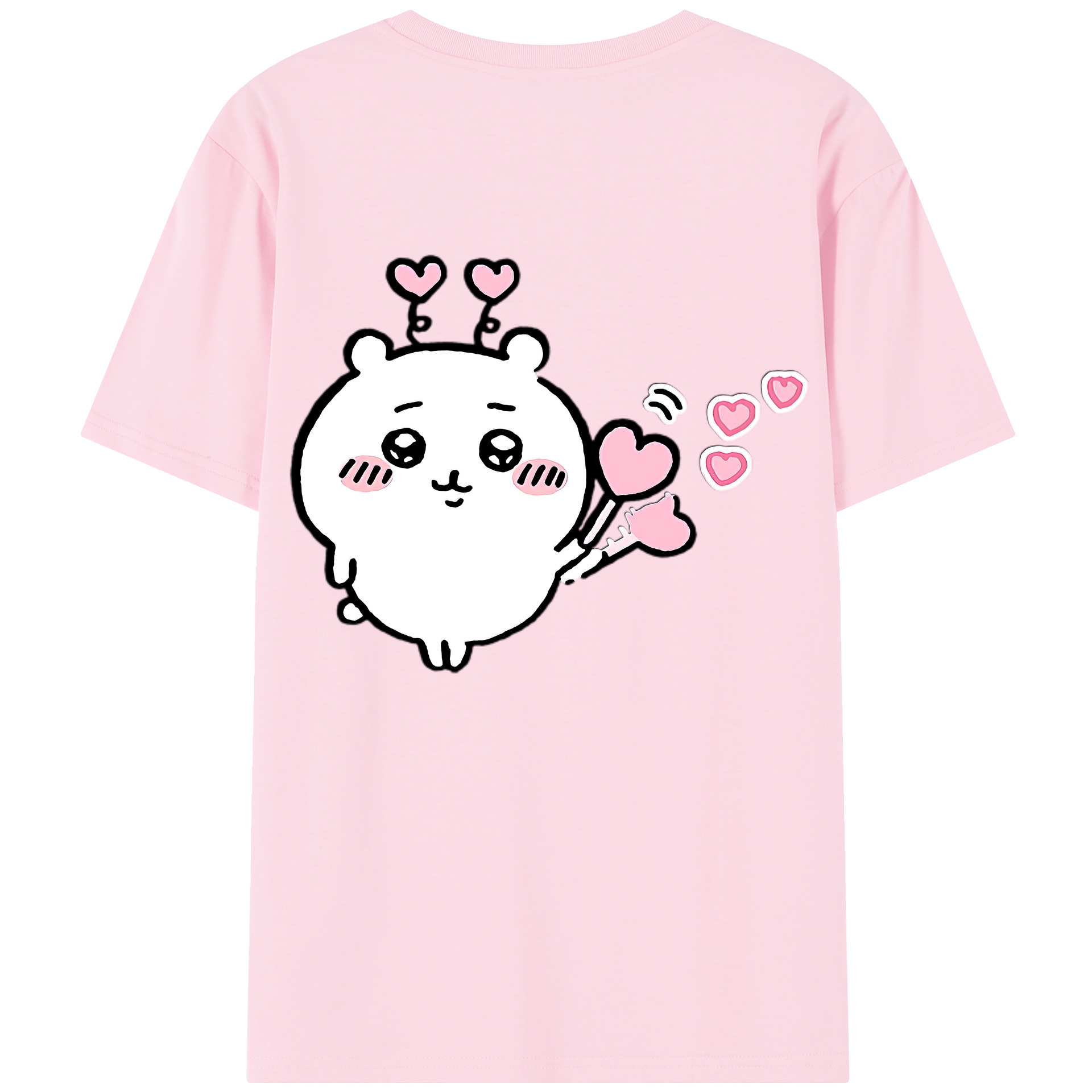 （画像用） ちいかわ ちいかわ Chii-kawa chiikawa 綿100％半袖Tシャツ（背面プリント）