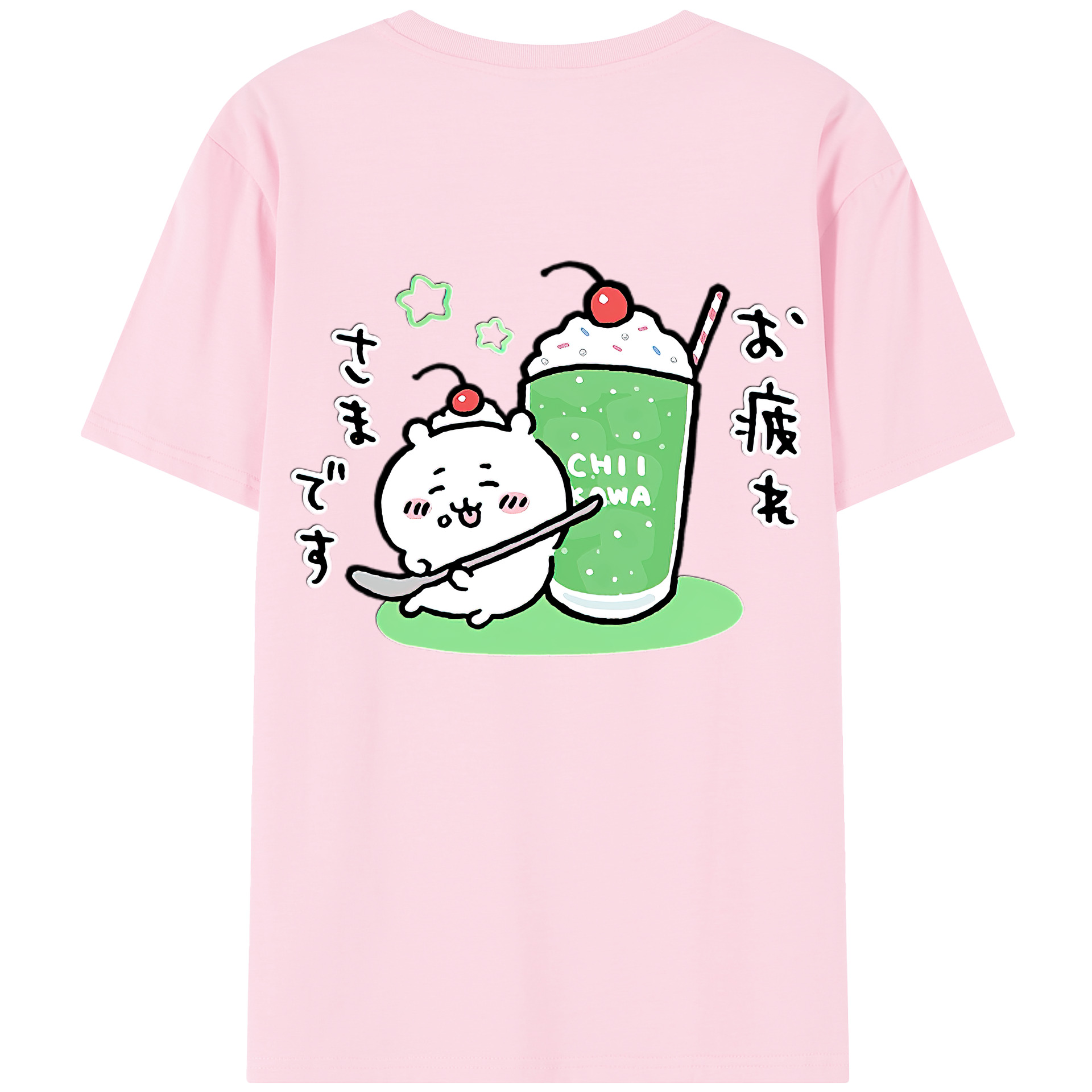 （画像用） ちいかわ ちいかわ Chii-kawa chiikawa 綿100％半袖Tシャツ（背面プリント）