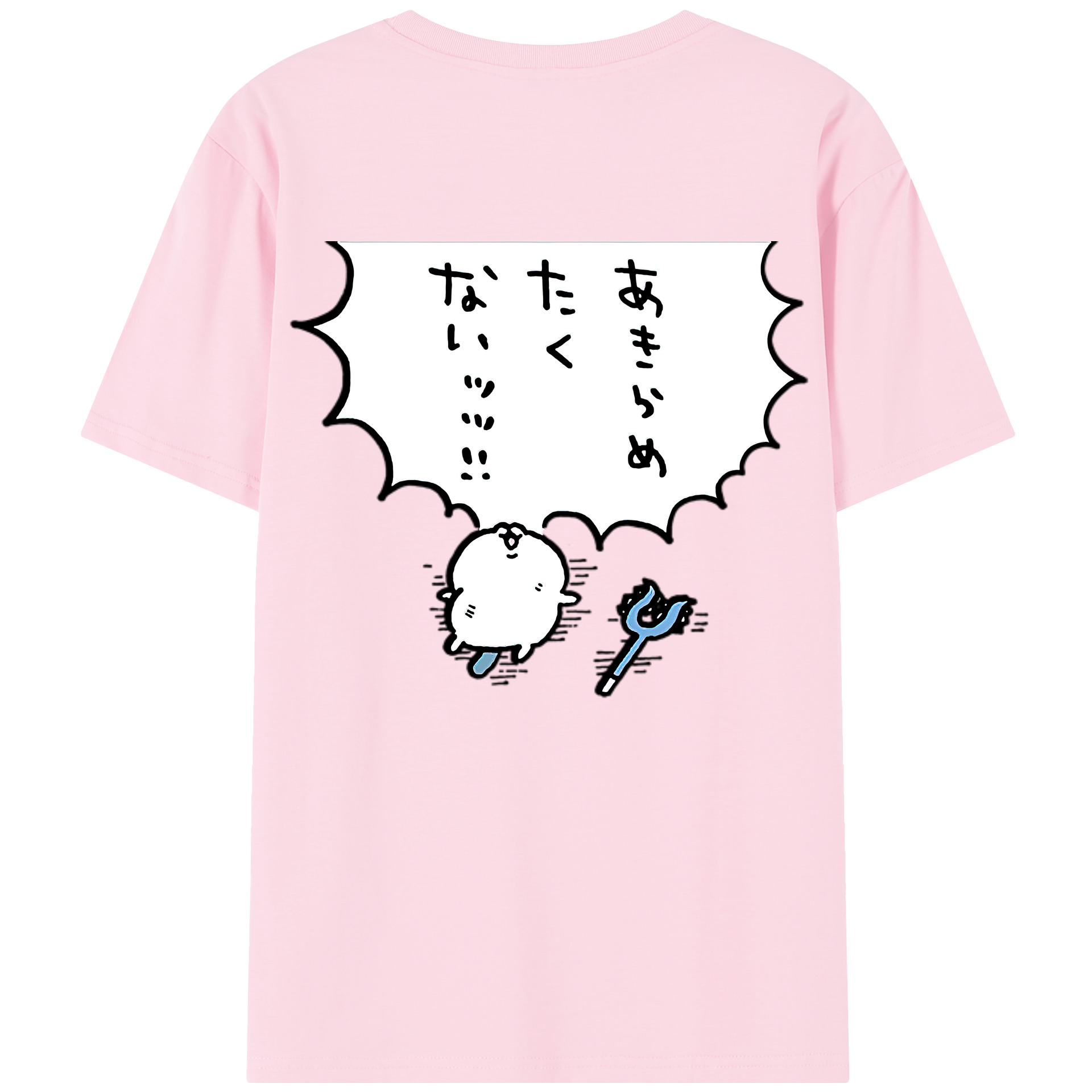（画像用） ちいかわ ちいかわ Chii-kawa chiikawa 綿100％半袖Tシャツ（背面プリント）
